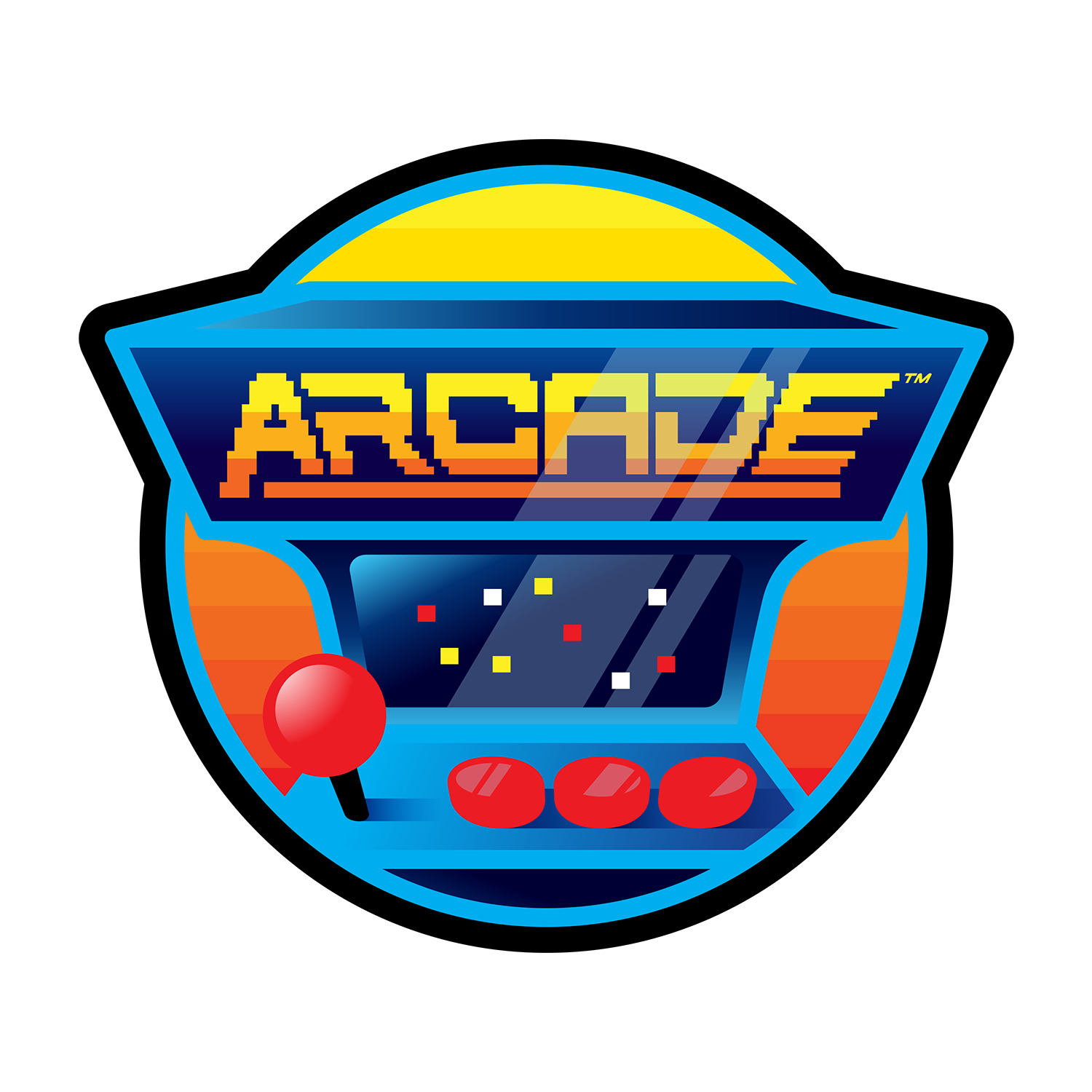 Icon representing arcade-themed branding or entertainment