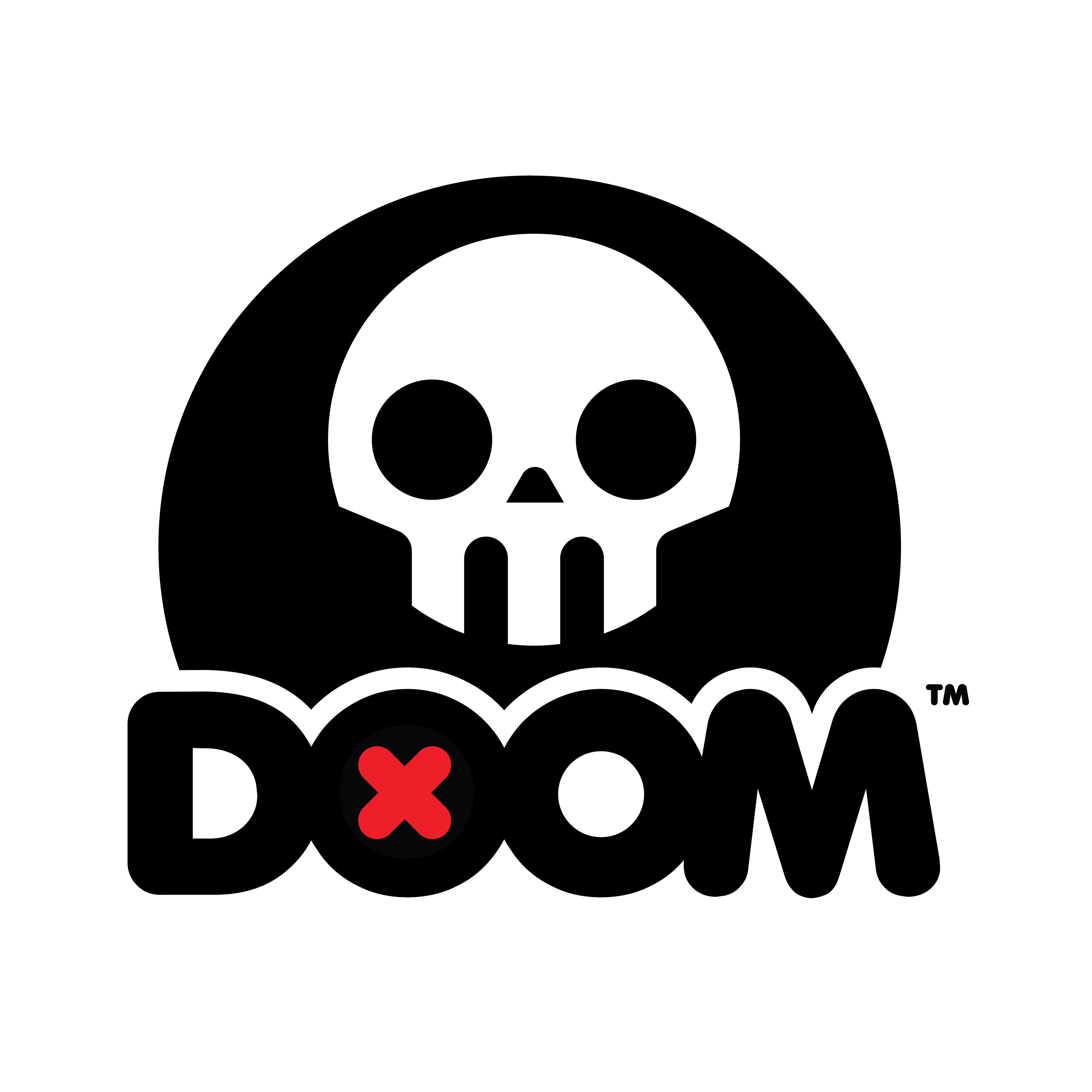 Icon displaying the Doom logo for brand recognition in gaming