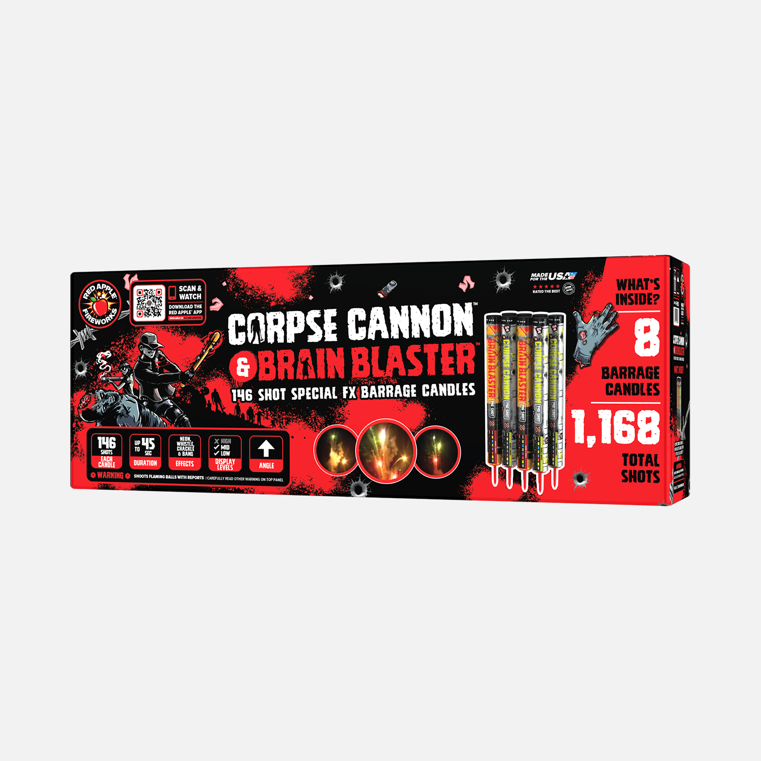 Corpse Cannon™ & Brain Blaster™ 146-Shots Barrage Candles Barrage Candles