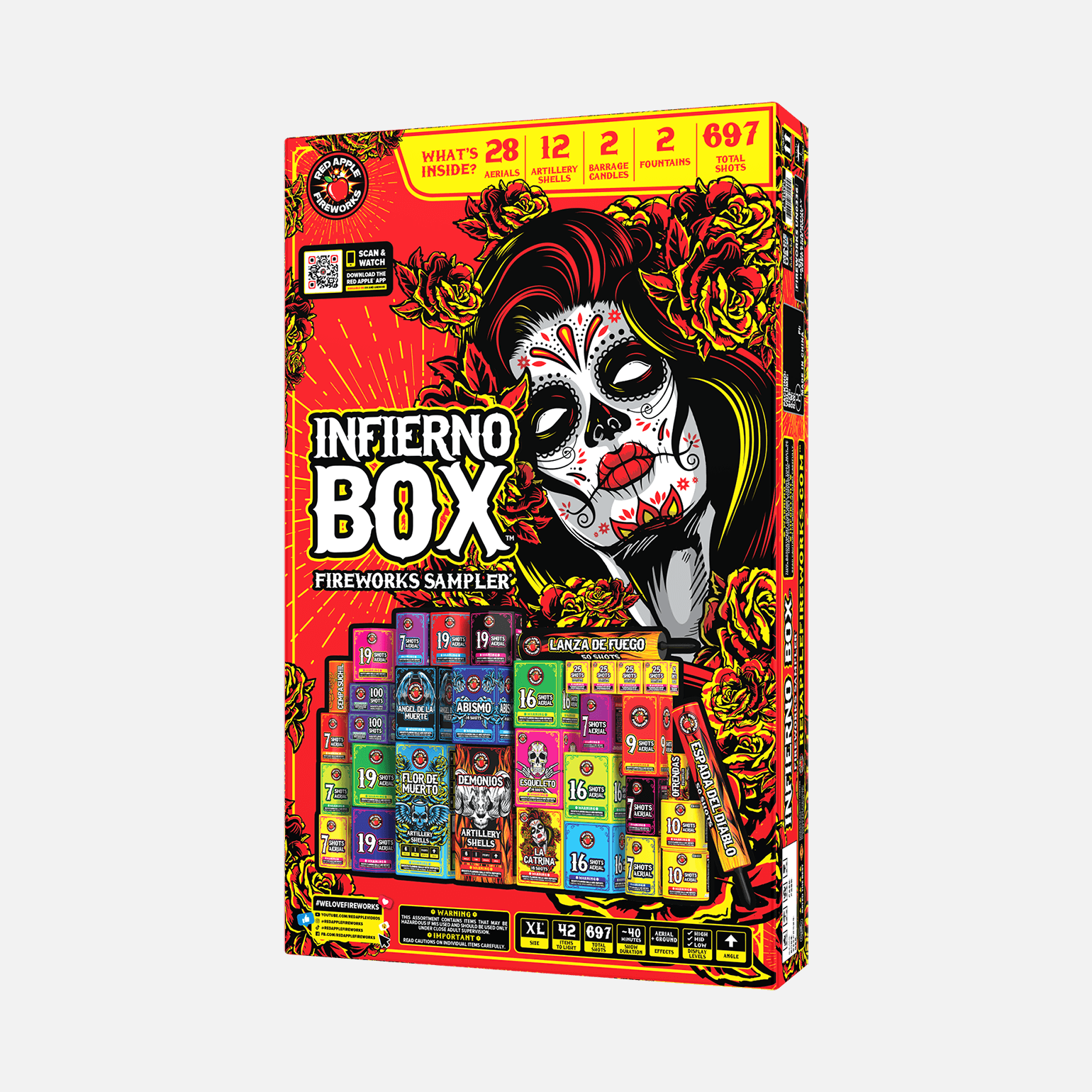 Infierno™ Box 697 Shot Fireworks Sampler® Sky Show Samplers®