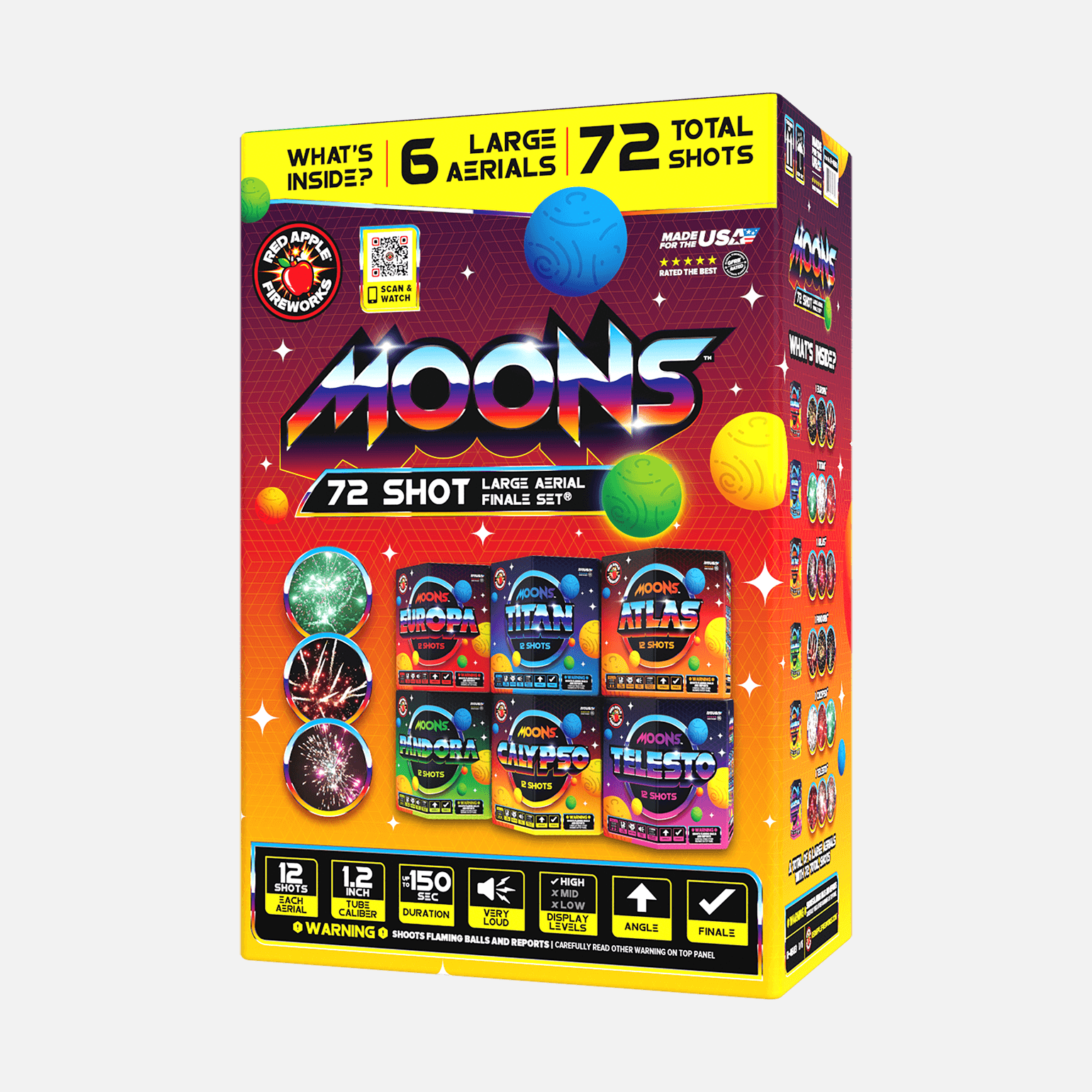 Moons™ 72-Shots Large Aerial Finale Set® Large Finale Sets® (Up to 1400 Grams)