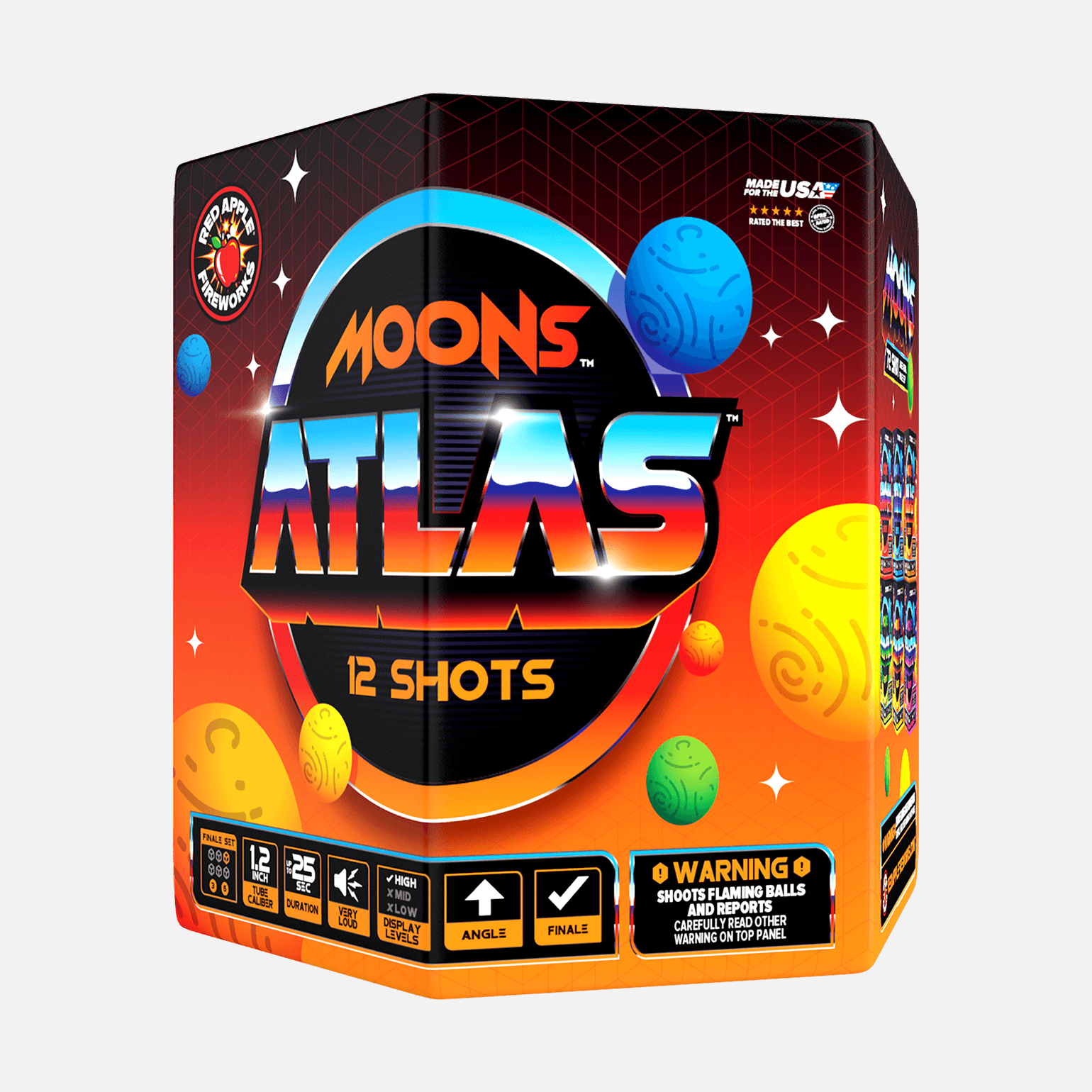 Moons™ 72-Shots Large Aerial Finale Set® Large Finale Sets® (Up to 1400 Grams)