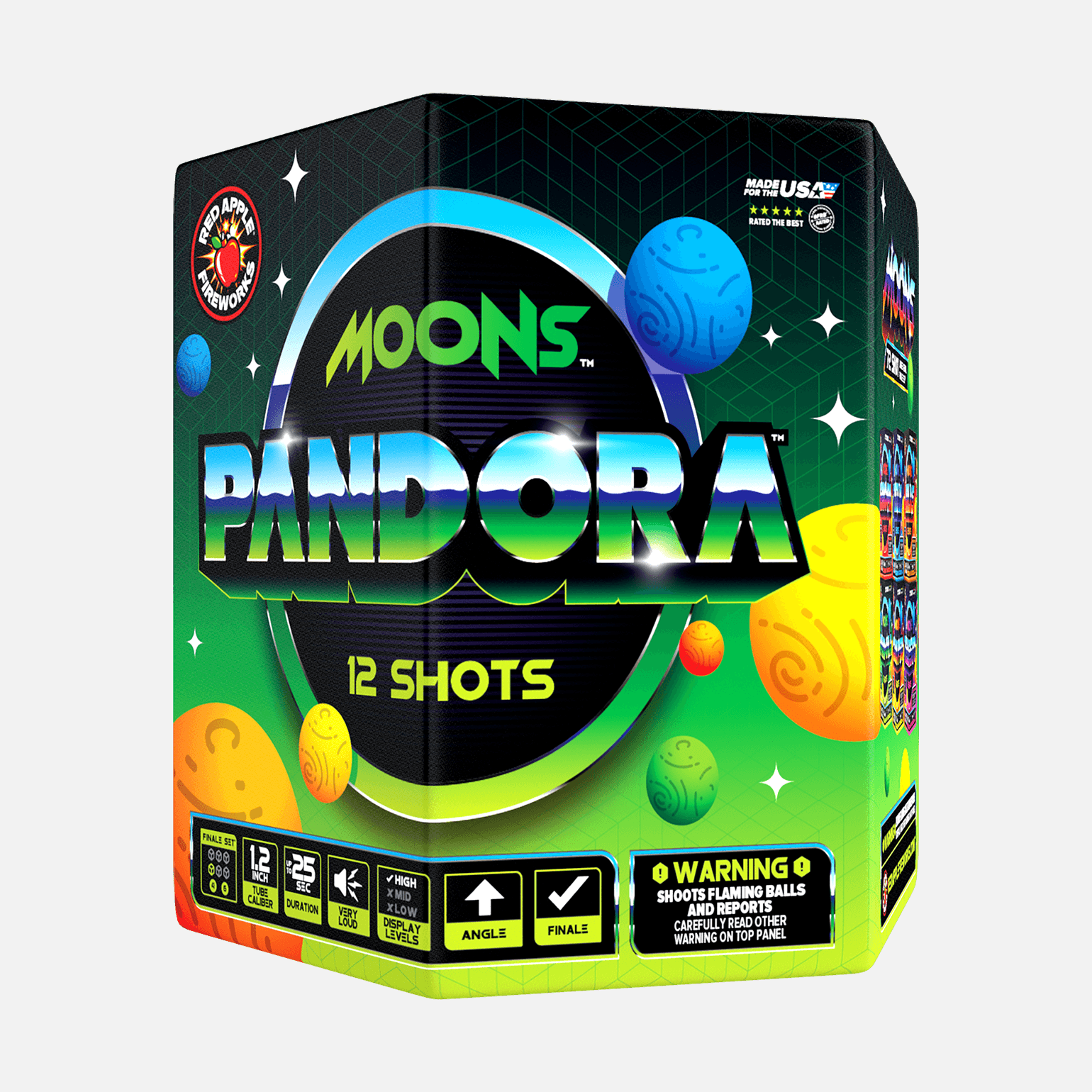 Moons™ 72-Shots Large Aerial Finale Set® Large Finale Sets® (Up to 1400 Grams)