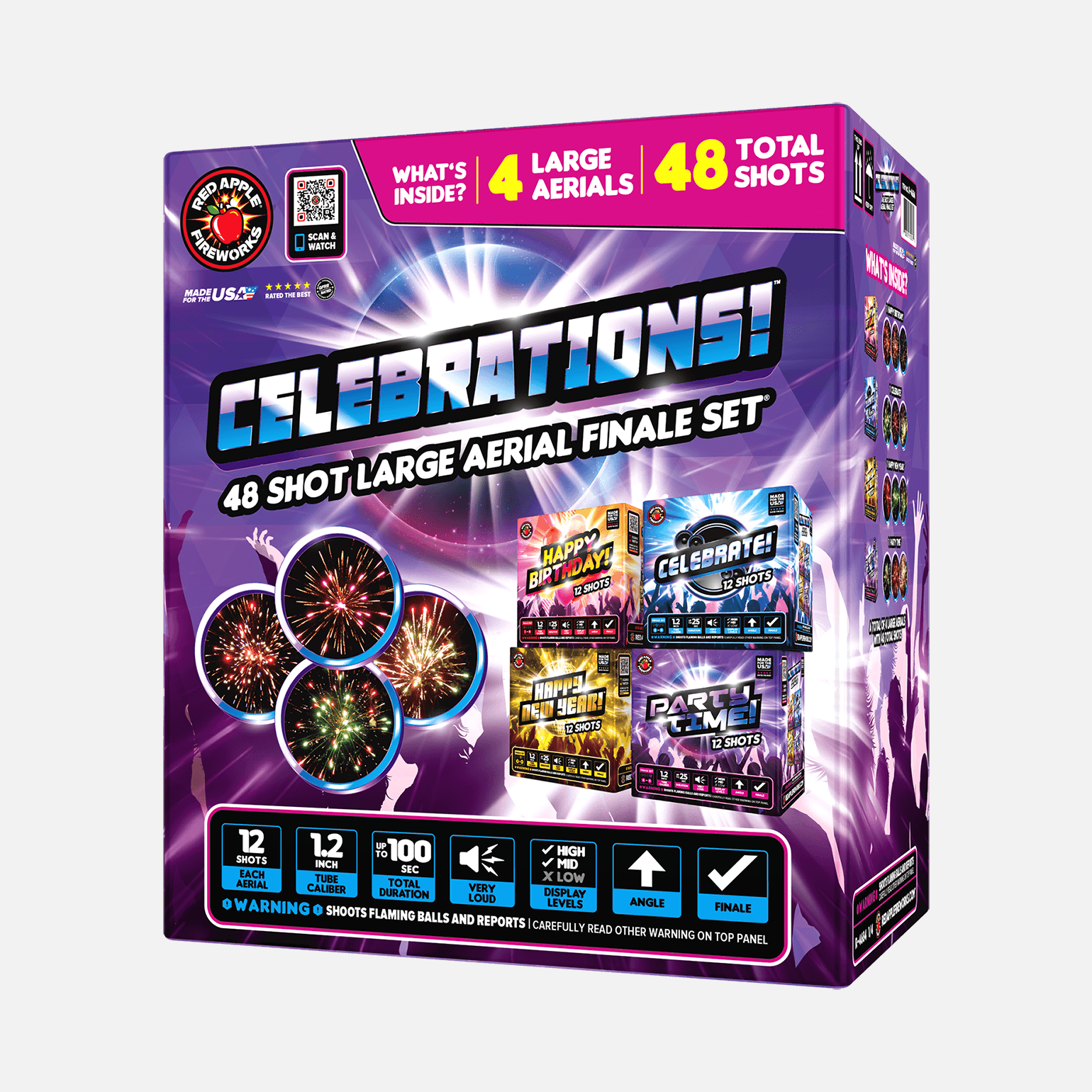 Celebrations™ 48-Shots Large Aerial Finale Set® Large Finale Sets® (Up to 1400 Grams)