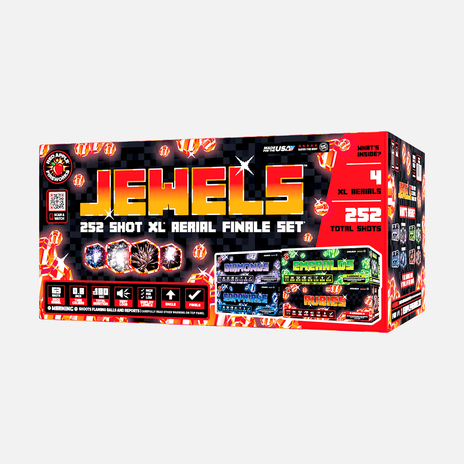 Jewels™ 252-Shots XL® Aerial Finale Set® XL® Finale Sets® (Up to 2000 Grams)