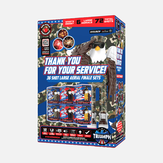 Thank You For Your Service!™ 72-Shots Large Aerial Finale Set®