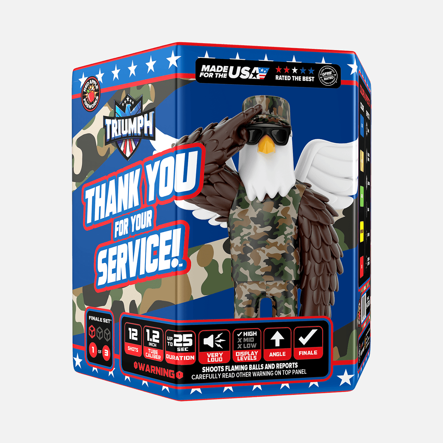 Thank You For Your Service!™ 72-Shots Large Aerial Finale Set®