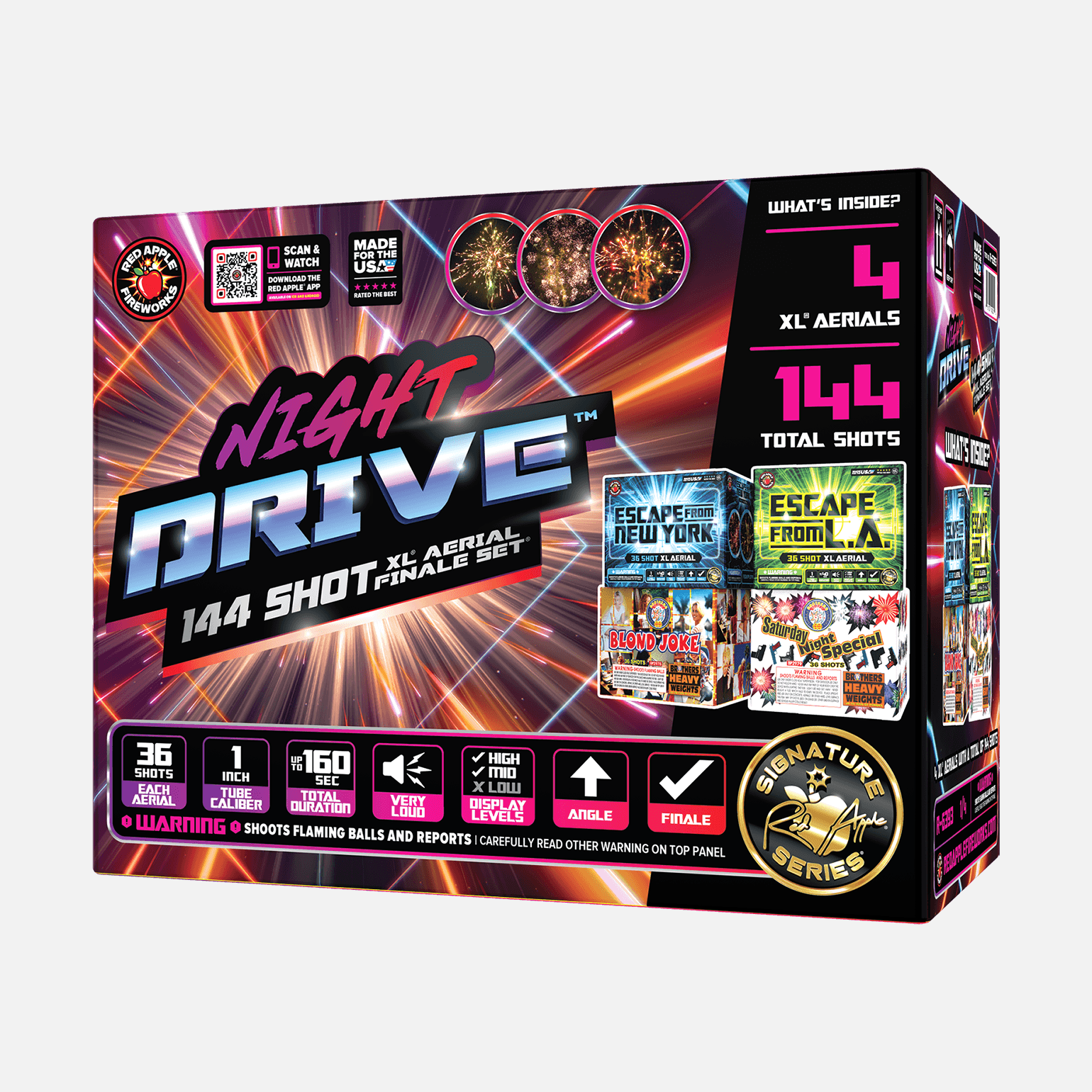 Night Drive™ 144 Shots XL® Aerial Finale Set® by Brothers