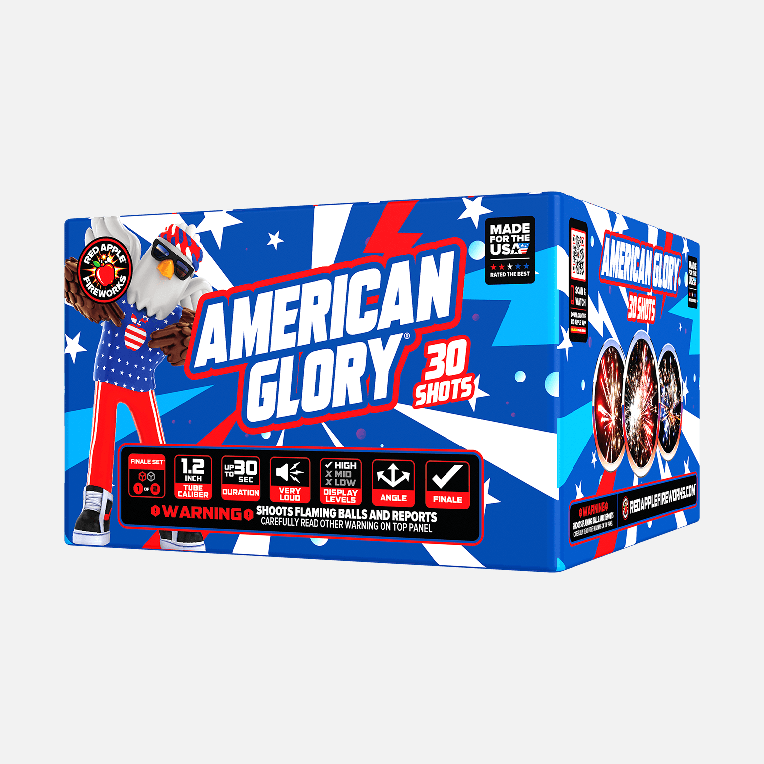 American Glory® 60-Shots XL® Aerial Finale Set® XL® Finale Sets® (Up to 2000 Grams)