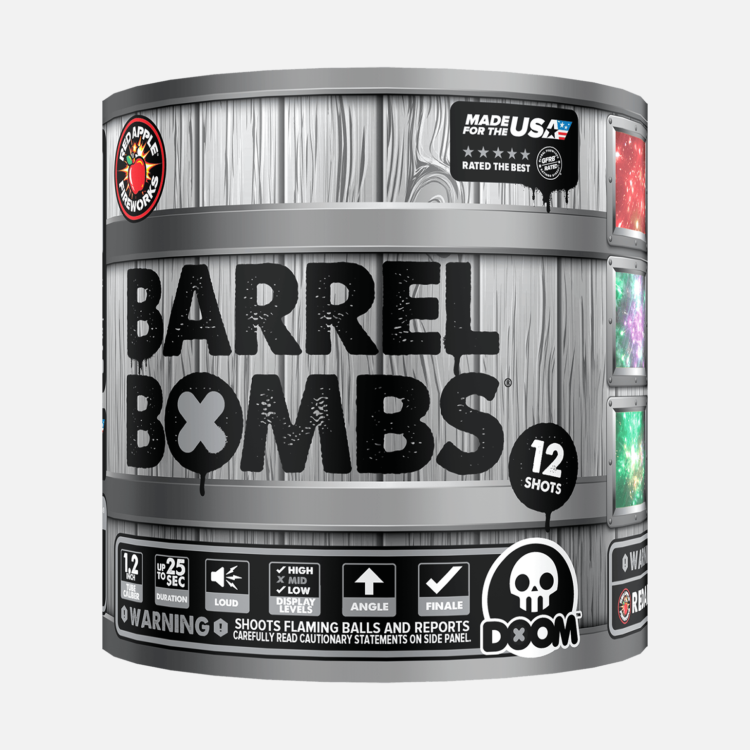 Barrel Bombs® 48-Shots Standard Aerial Finale Set® Standard Finale Sets® (Up to 1200 Grams)