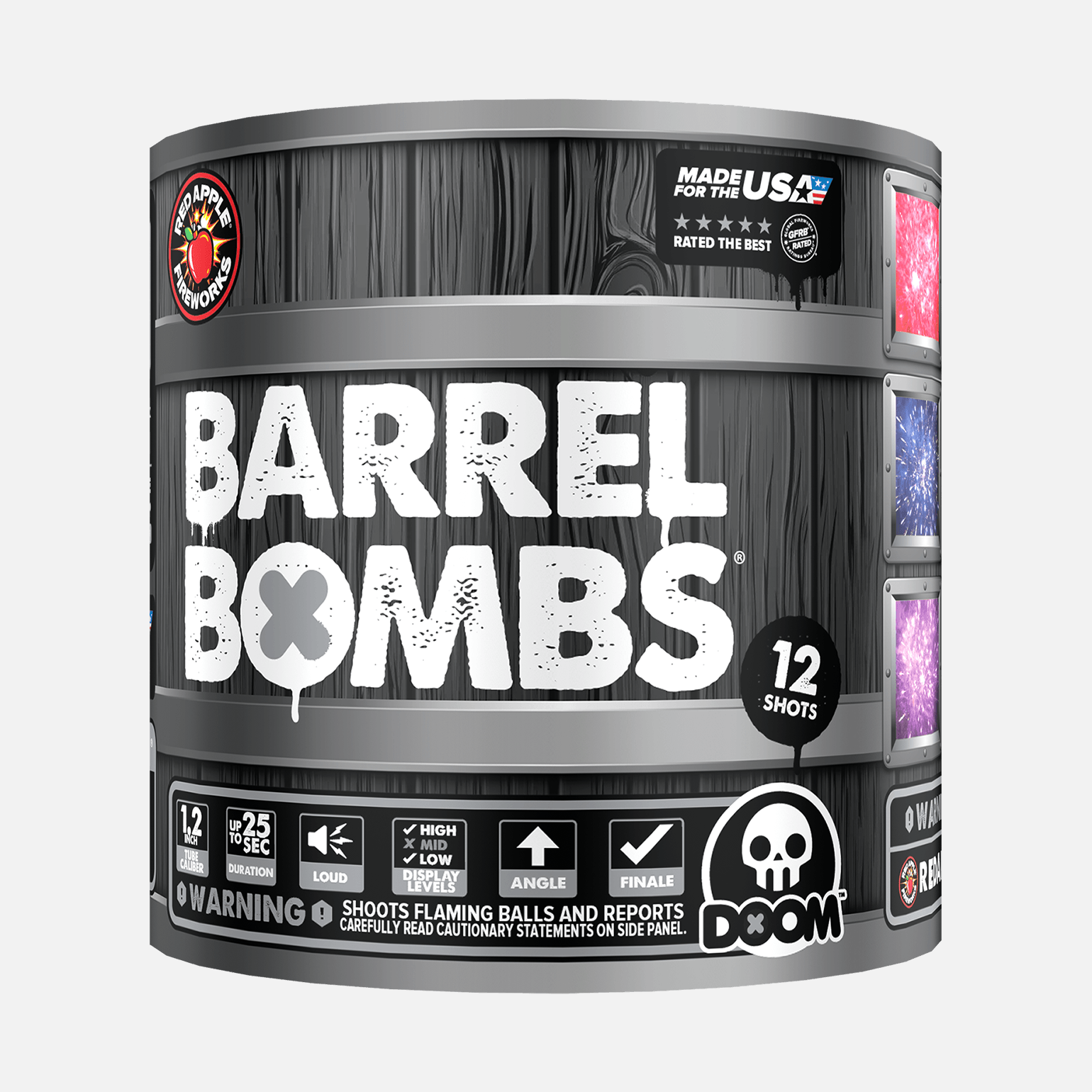 Barrel Bombs® 48-Shots Standard Aerial Finale Set® Standard Finale Sets® (Up to 1200 Grams)