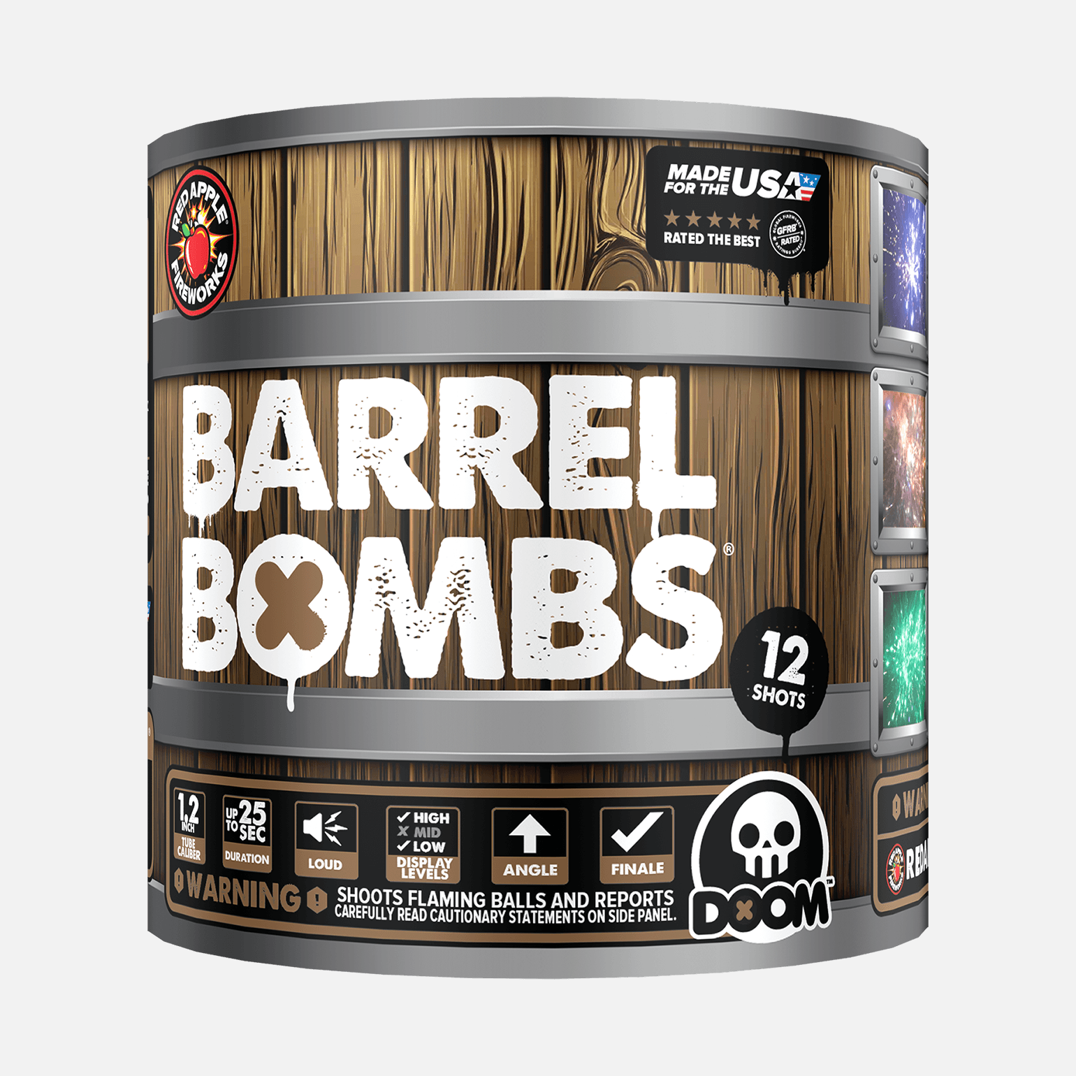 Barrel Bombs® 48-Shots Standard Aerial Finale Set® Standard Finale Sets® (Up to 1200 Grams)