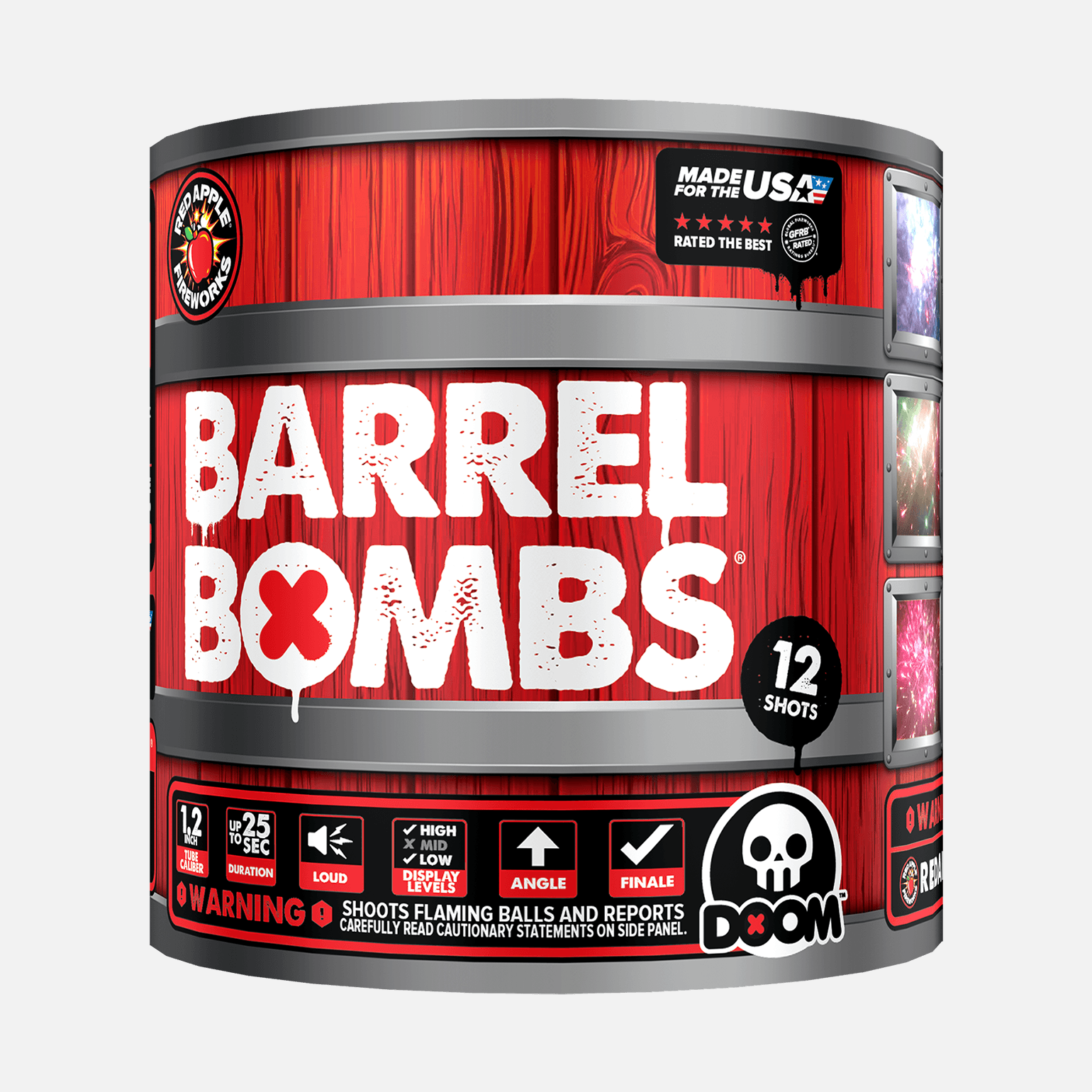 Barrel Bombs® 48-Shots Standard Aerial Finale Set® Standard Finale Sets® (Up to 1200 Grams)