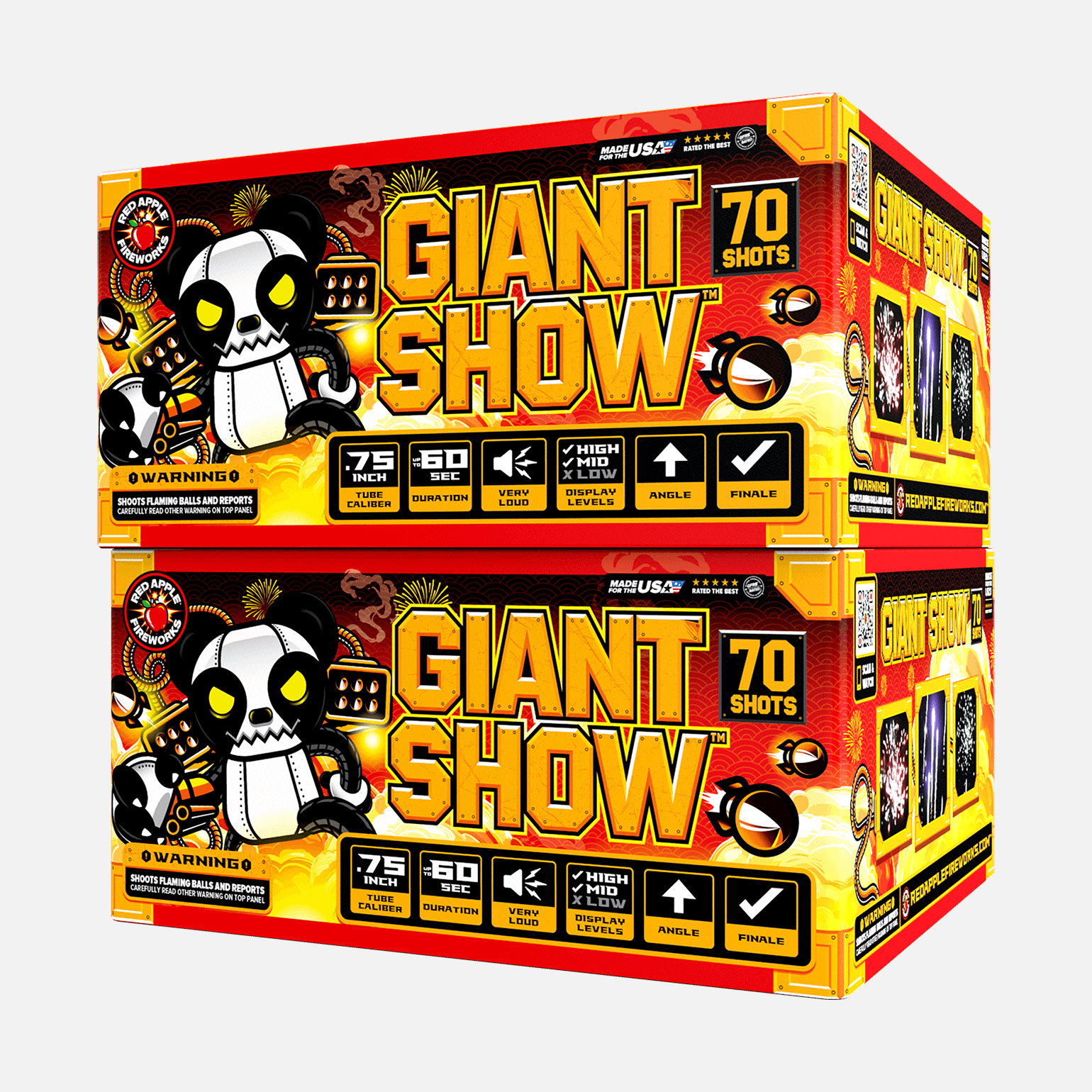 Giant Show 70-Shots XL® Aerials XL® Aerial Cakes (Up to 500 Grams)