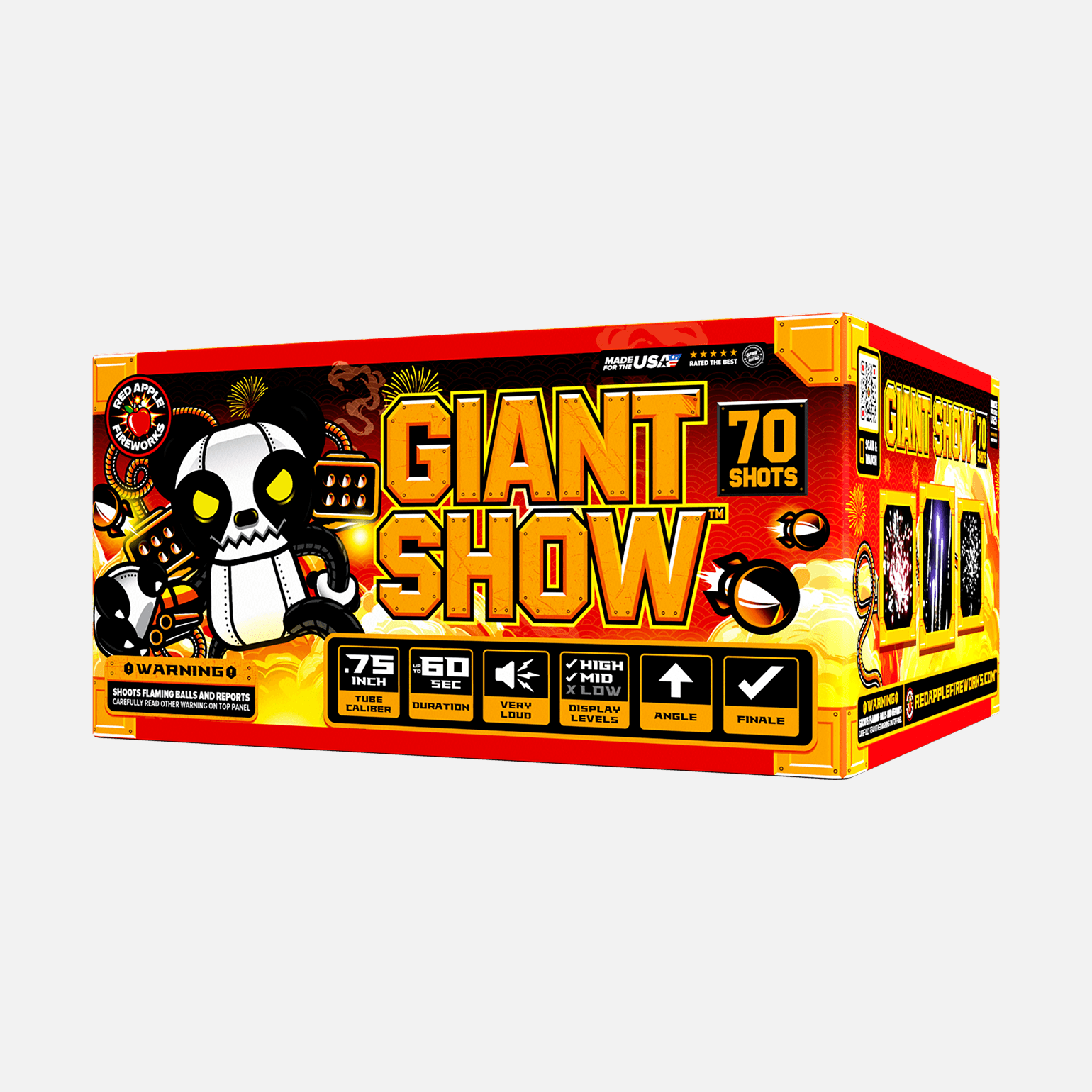 Giant Show 70-Shots XL® Aerials XL® Aerial Cakes (Up to 500 Grams)