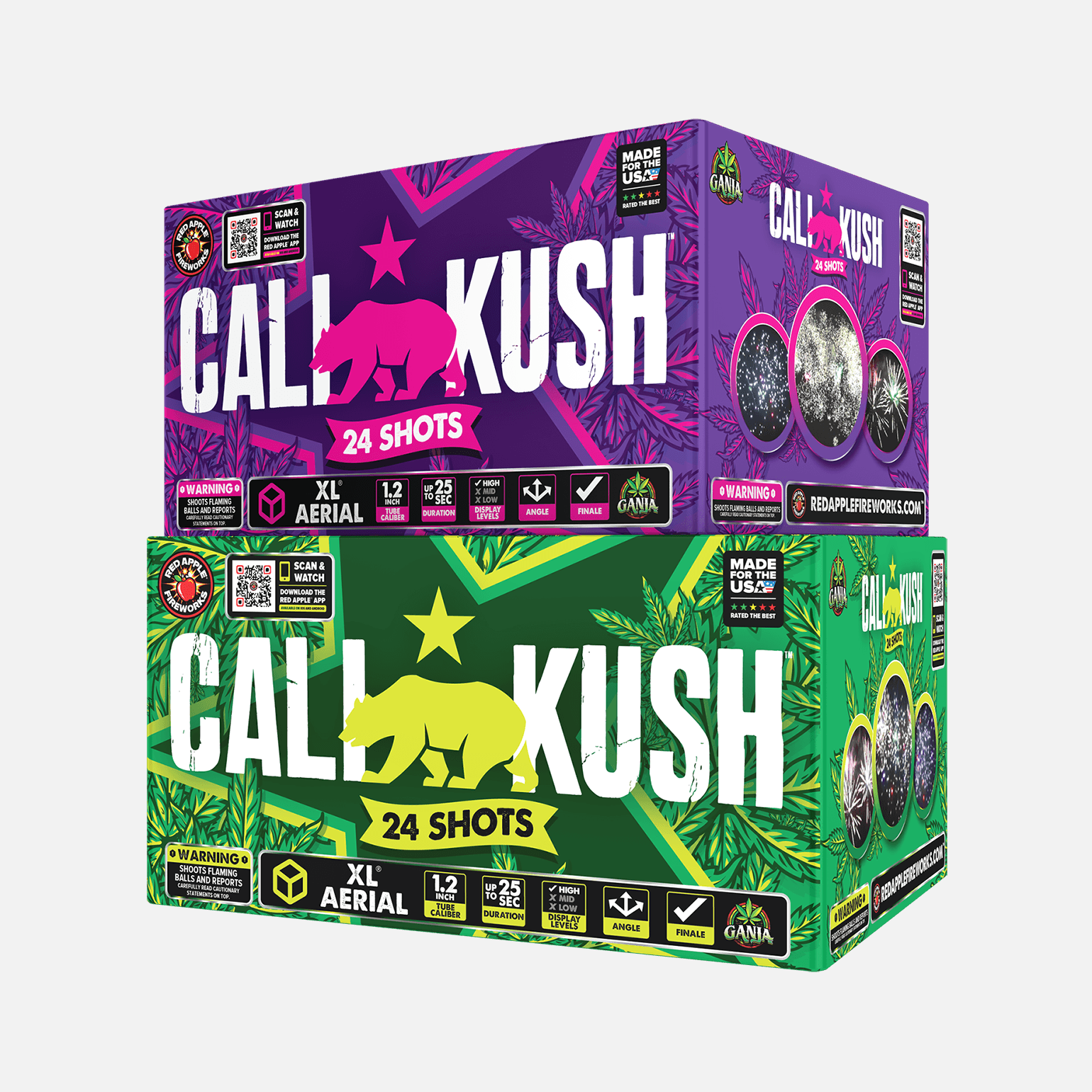 Cali Kush® 24-Shots XL® Aerials XL® Aerial Cakes (Up to 500 Grams)