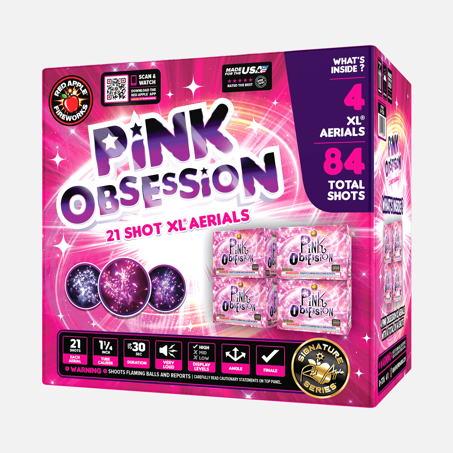 Pink Obsession 21 Shots XL® Aerials by Fire Hawk