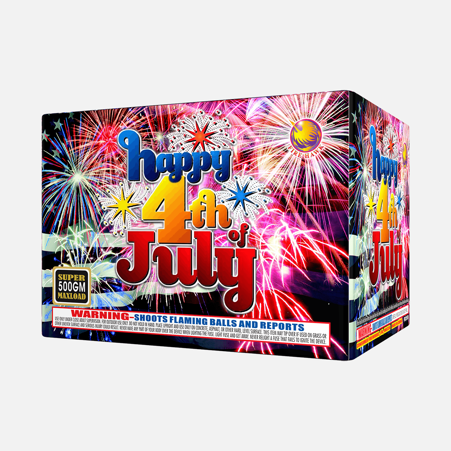 Happy 4th of July 22 Shots XL® Aerial by Firehawk XL® Aerial Cakes (Up to 500 Grams)