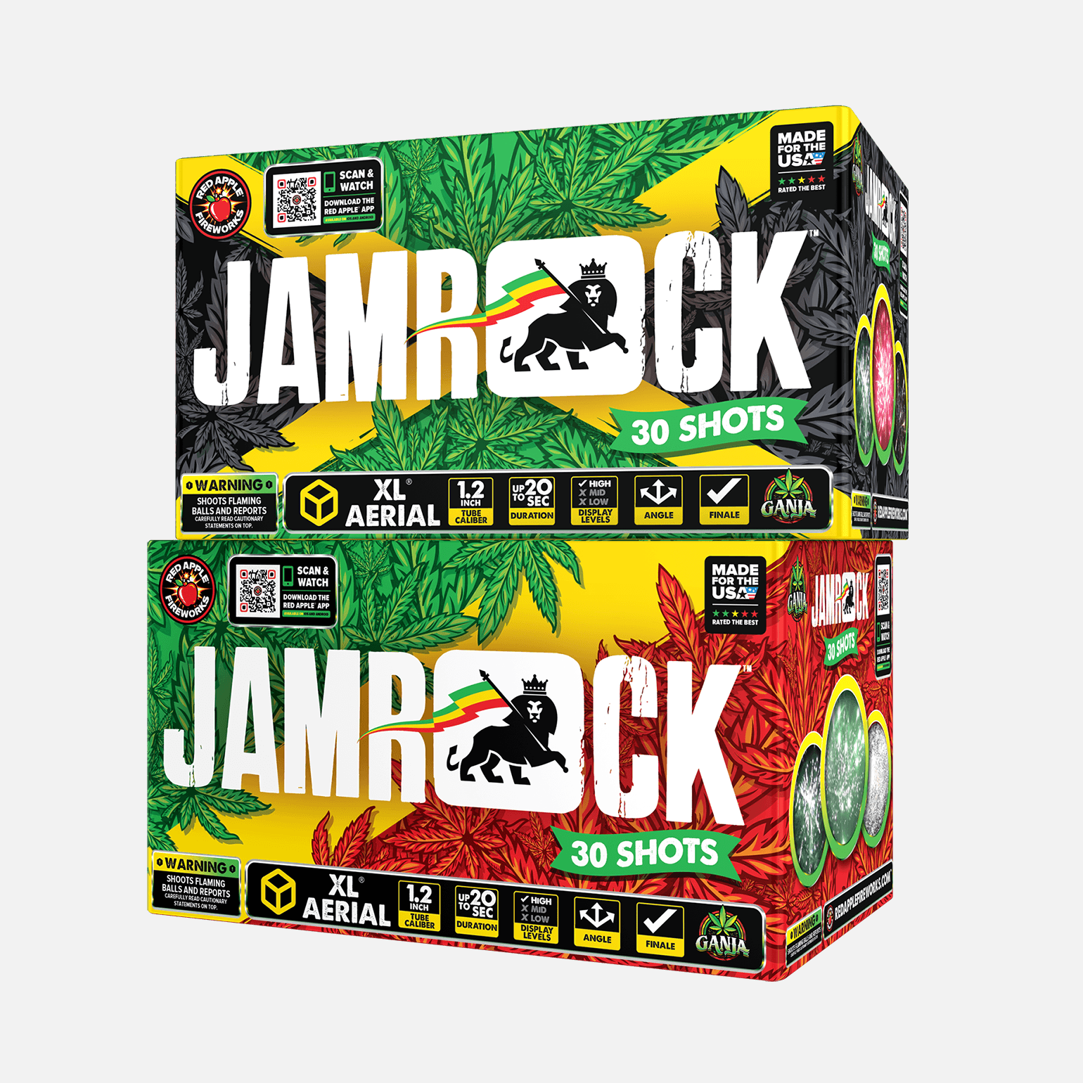 Jamrock™ 30-Shots XL® Aerials XL® Aerial Cakes (Up to 500 Grams)