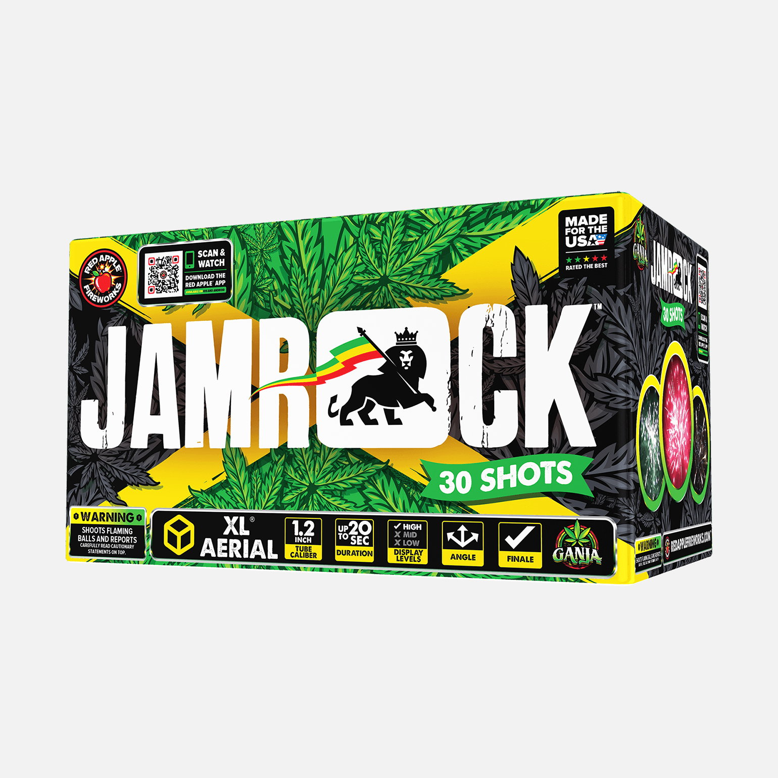 Jamrock™ 30-Shots XL® Aerials XL® Aerial Cakes (Up to 500 Grams)