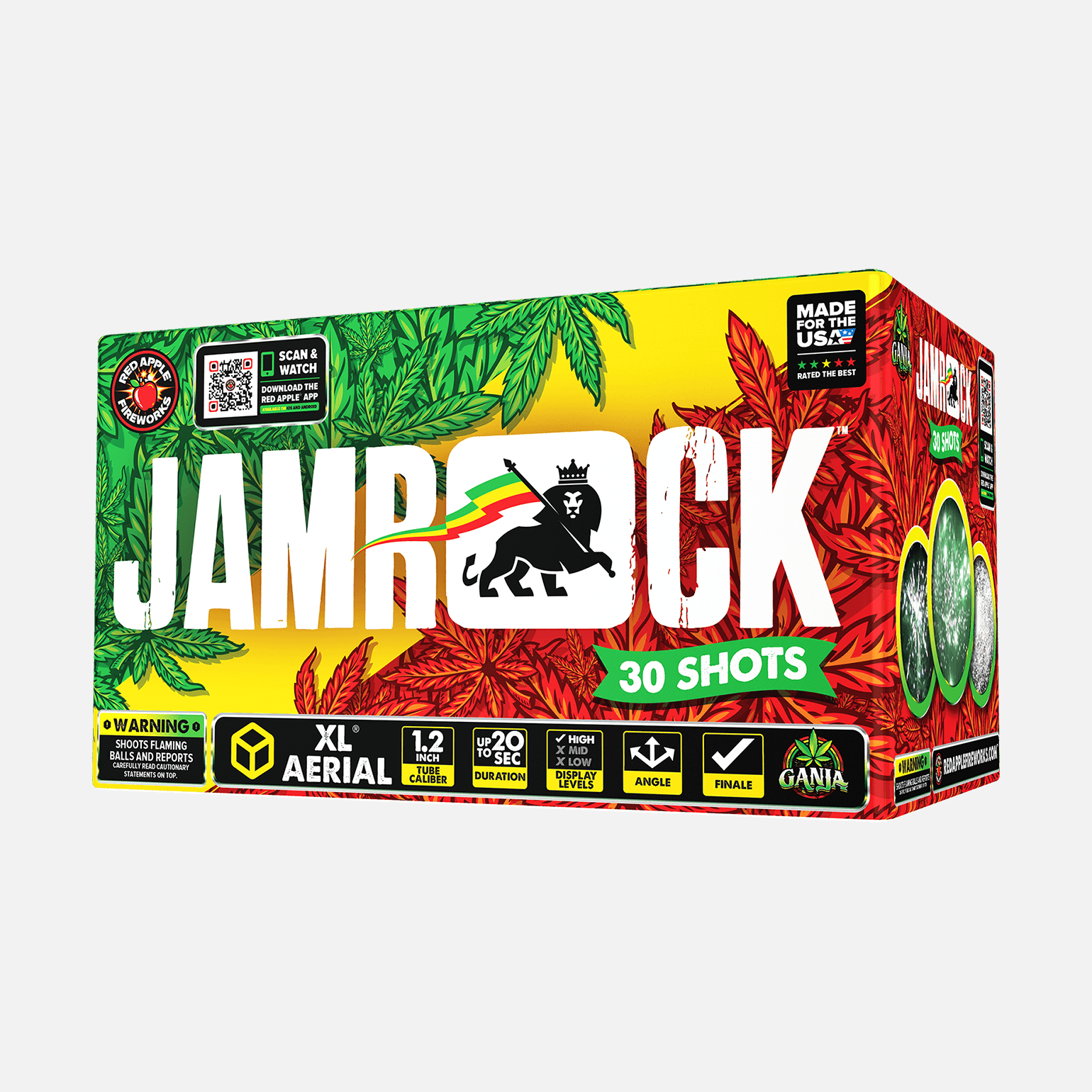 Jamrock™ 30-Shots XL® Aerials XL® Aerial Cakes (Up to 500 Grams)