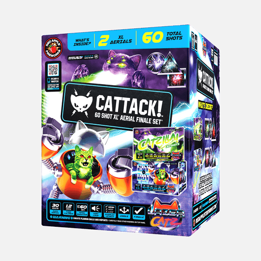 Cattack!™ 60 Shots XL® Aerial Finale Set®