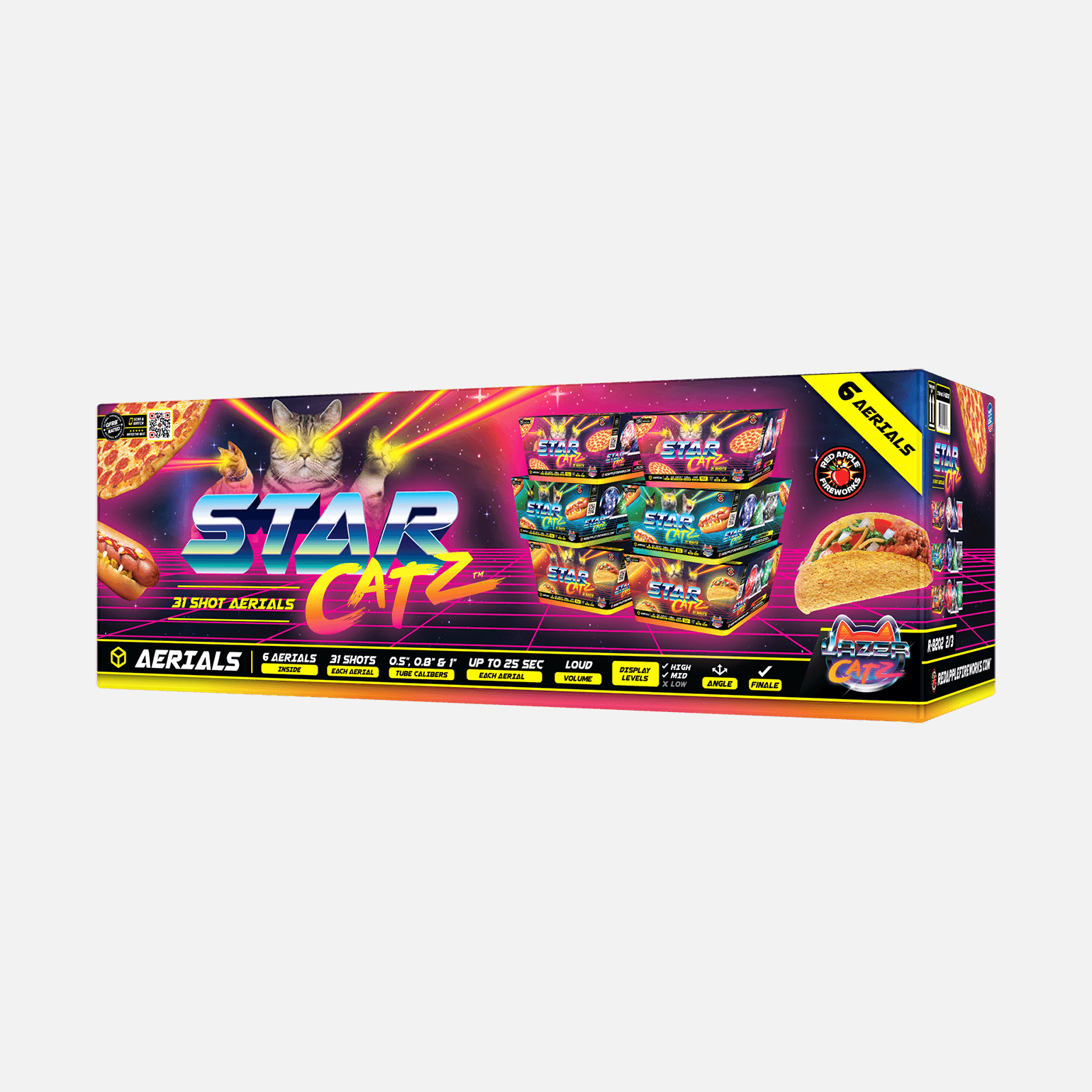 Star Catz™ 31-Shots XL® Aerials XL® Aerial Cakes (Up to 500 Grams)