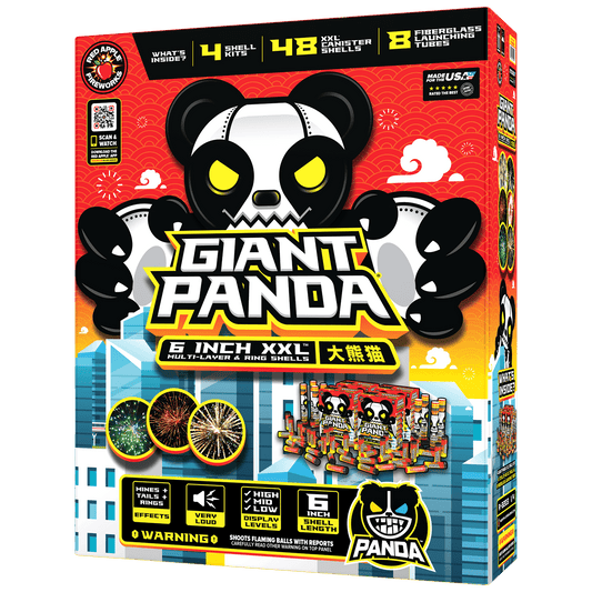 Giant Panda® 12 Shot 6-Inch XXL™ Canister Shells