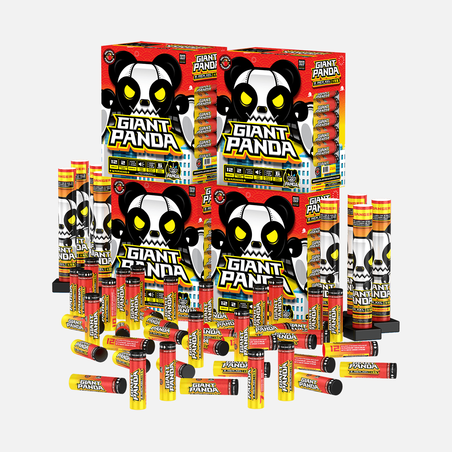 Giant Panda® 12 Shot 6-Inch XXL™ Canister Shells Canister Shell Kits