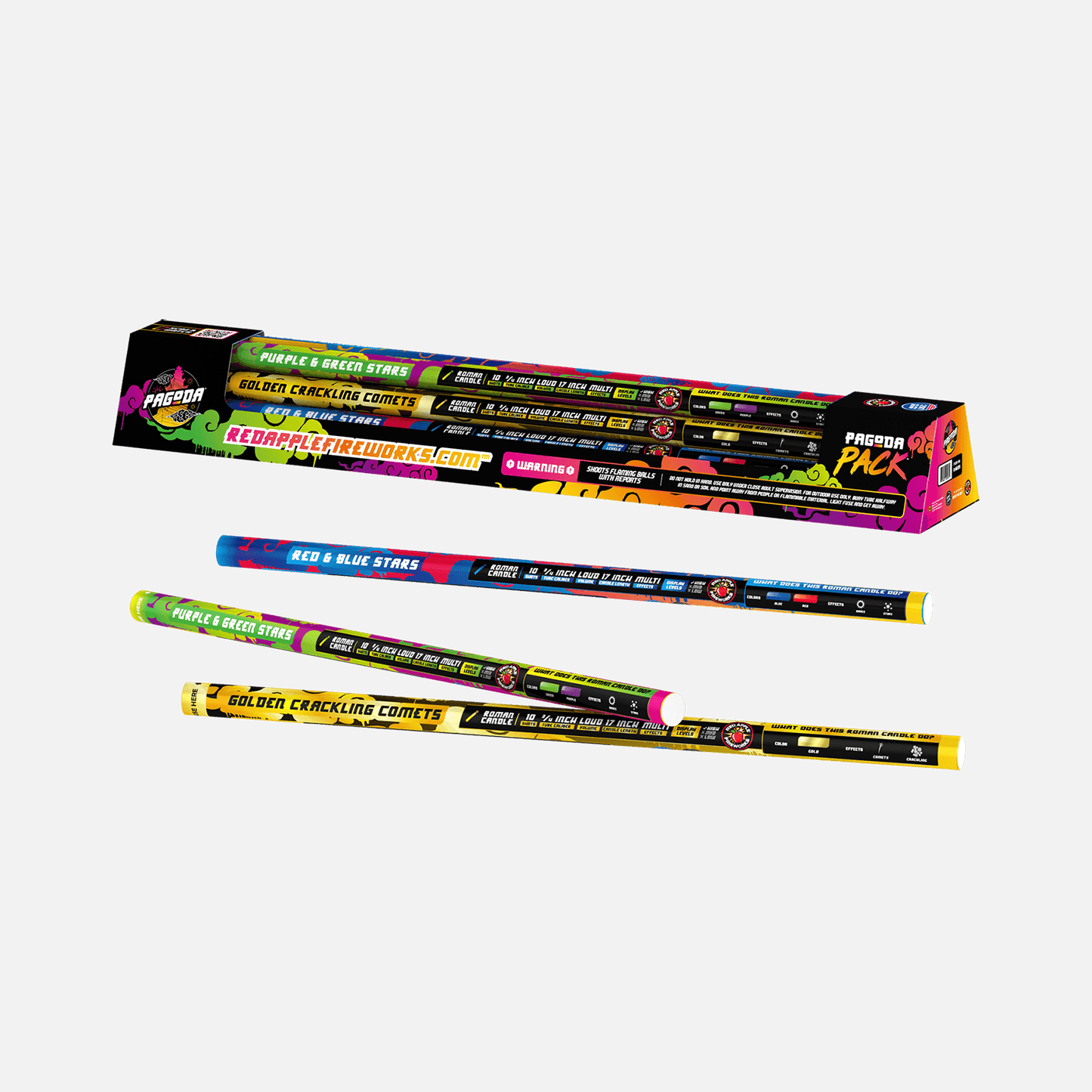 Pagoda® Pack 10-Shots Roman Candle Packs