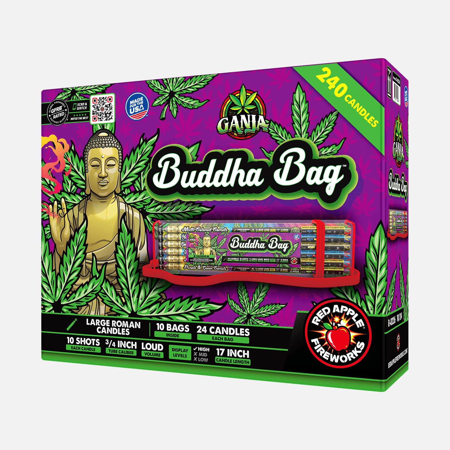 Buddha™ Bag 10 Shots Standard Roman Candles