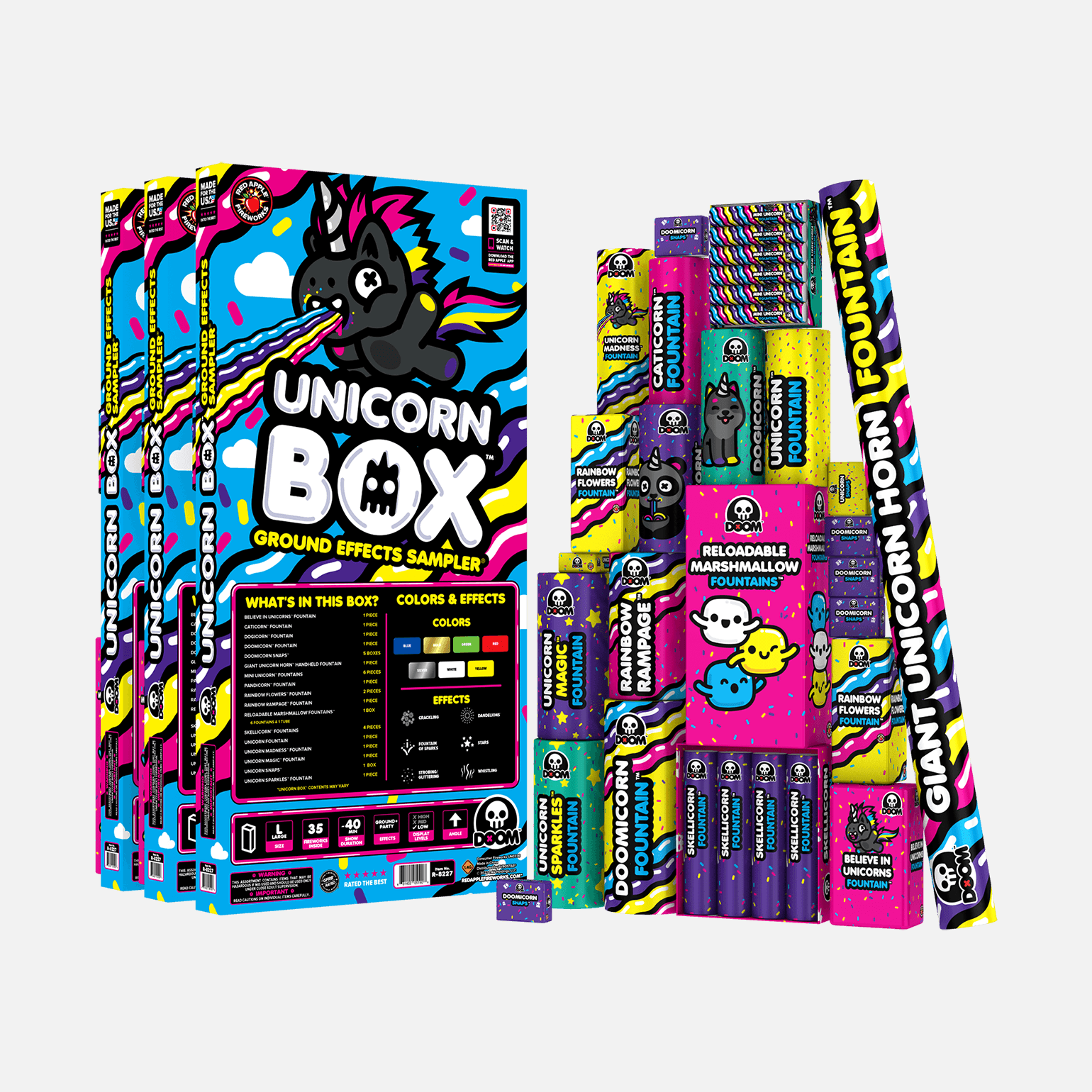 Unicorn® Box Fireworks Samplers® Ground Effect Samplers®