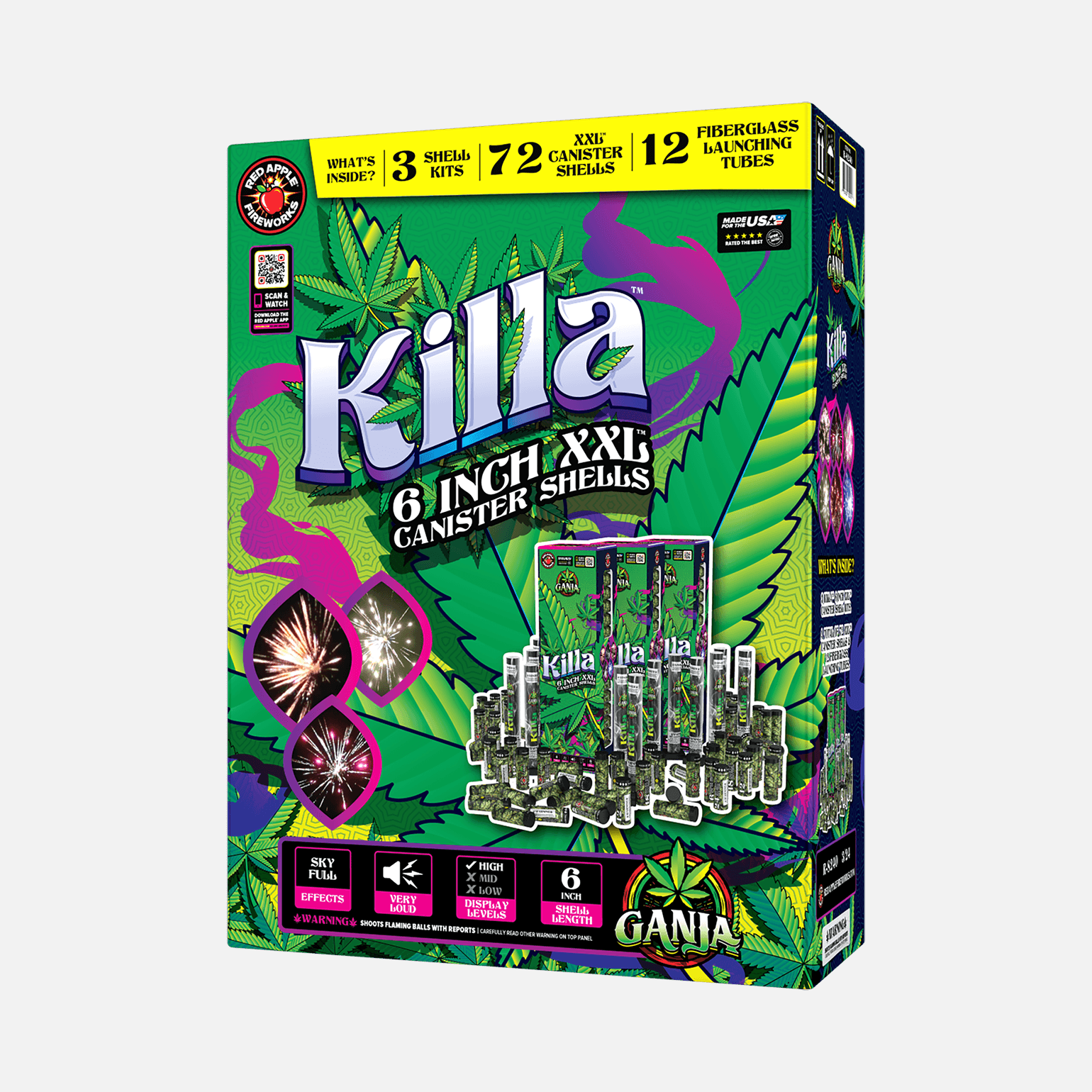 Ganja® Killa 24 Shot 6-Inch XXL™ Canister Shells Canister Shell Kits