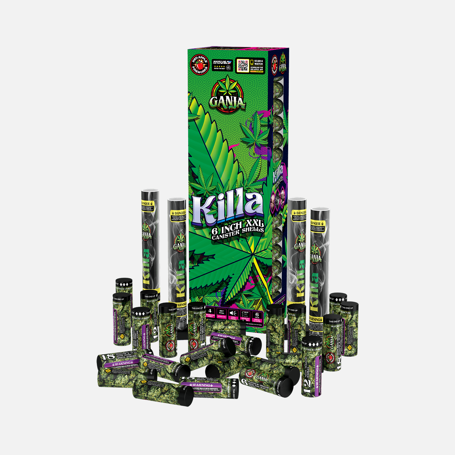 Ganja® Killa 24 Shot 6-Inch XXL™ Canister Shells Canister Shell Kits