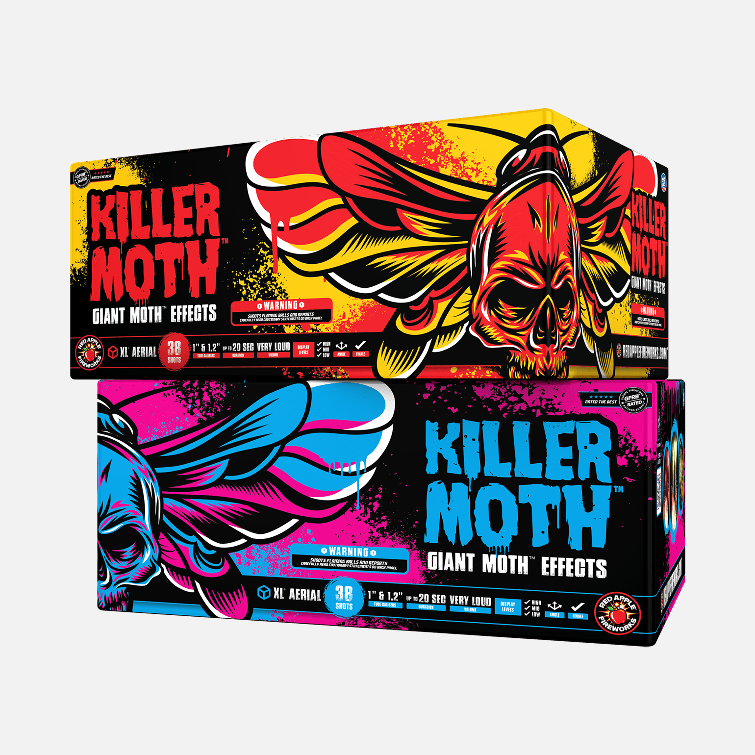 Killer Moth™ 76-Shots XL® Aerial Finale Set® XL® Finale Sets® (Up to 2000 Grams)