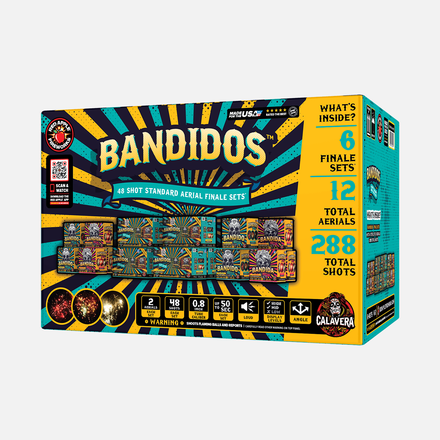 Calavera® Bandidos 48-Shots Standard Aerial Finale Sets®