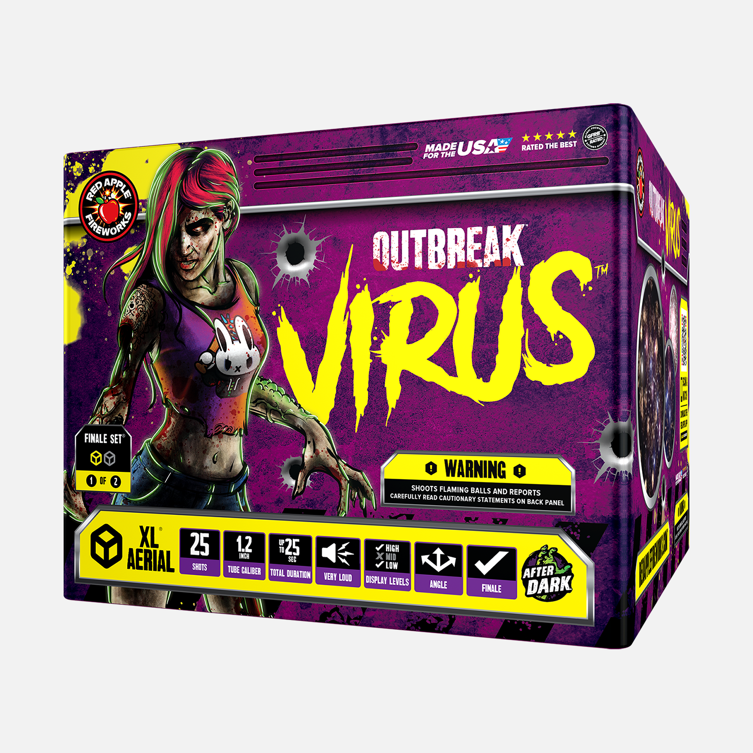 Outbreak™ 51 Shots XL® Aerial Finale Set® XL® Finale Sets® (Up to 2000 Grams)