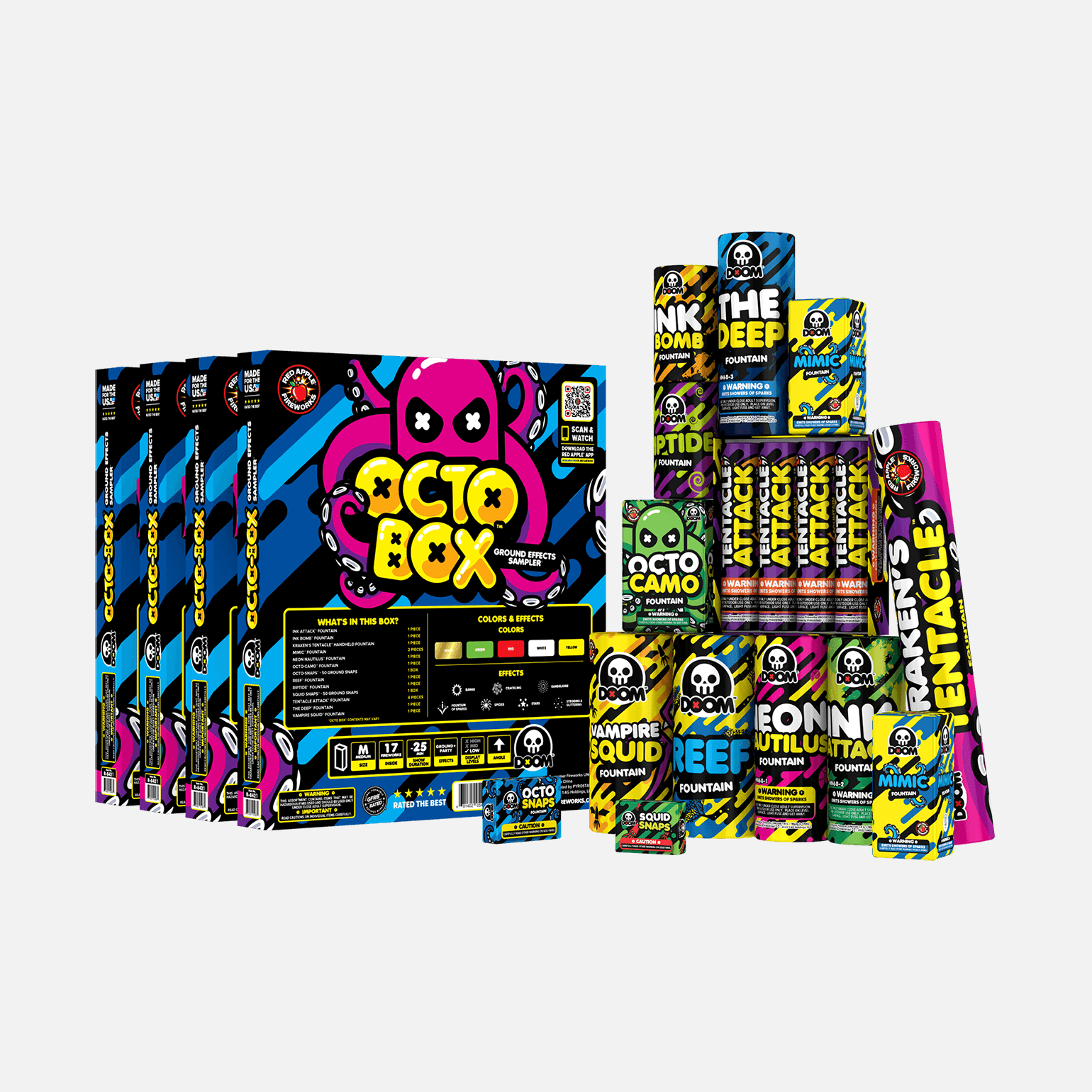 Octo™ Box Fireworks Samplers® Ground Effect Samplers®