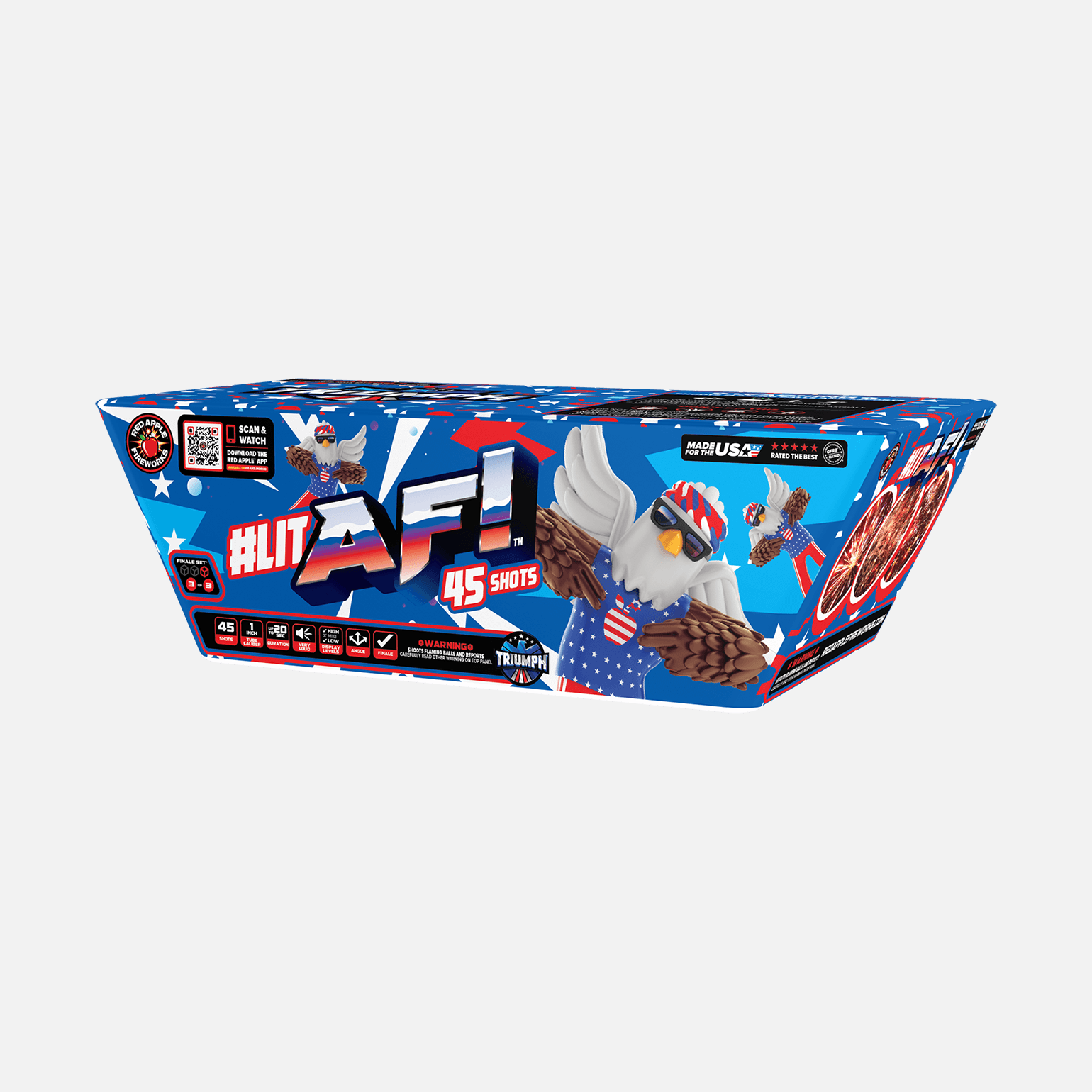 #litAF®! 135 Shots XL® Aerial Finale Set® XL® Finale Sets® (Up to 2000 Grams)