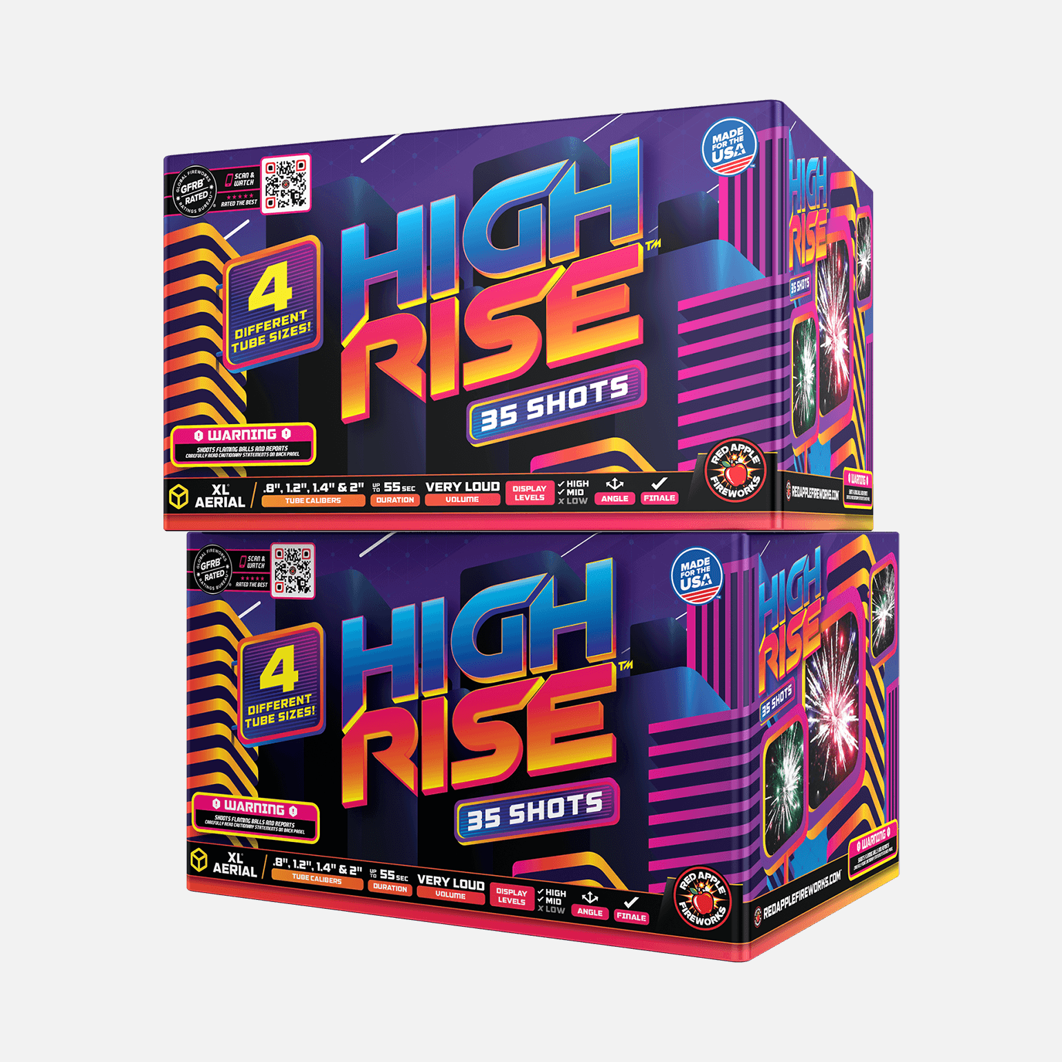 High Rise™ 35 Shots XL® Aerials XL® Aerial Cakes (Up to 500 Grams)