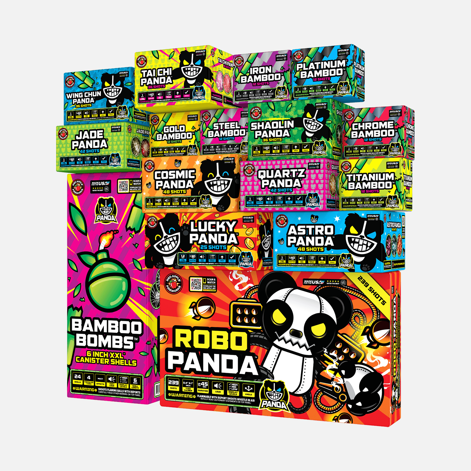 Giant Panda Box® 648 Shot Sampler® Sky Show Samplers®