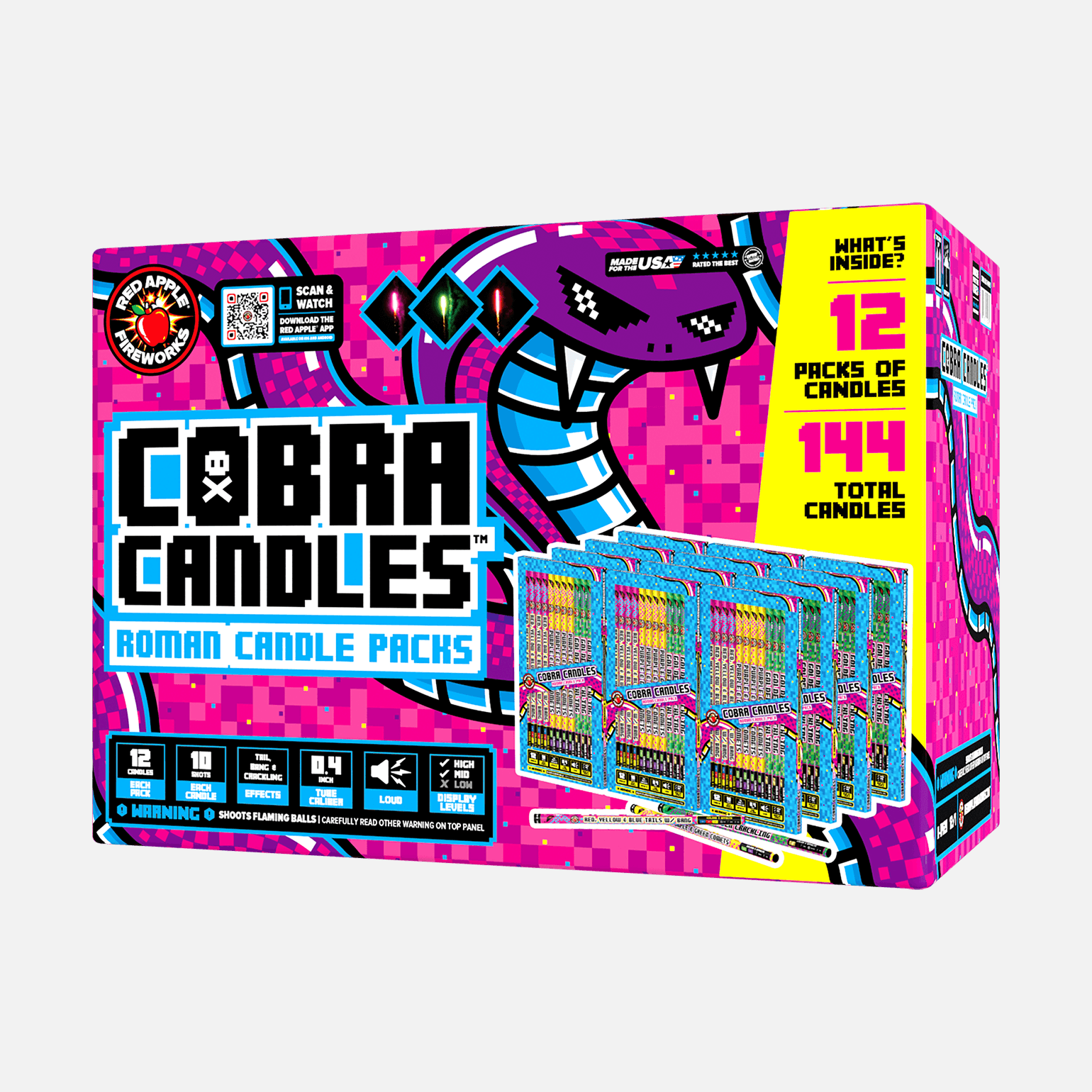 Cobra™ Candles 10 Shots Roman Candle Packs