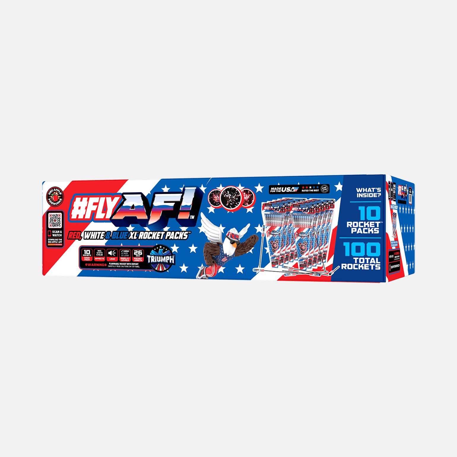 #flyAF™ Red, White & Blue XL® Rocket Packs™ Large Rockets