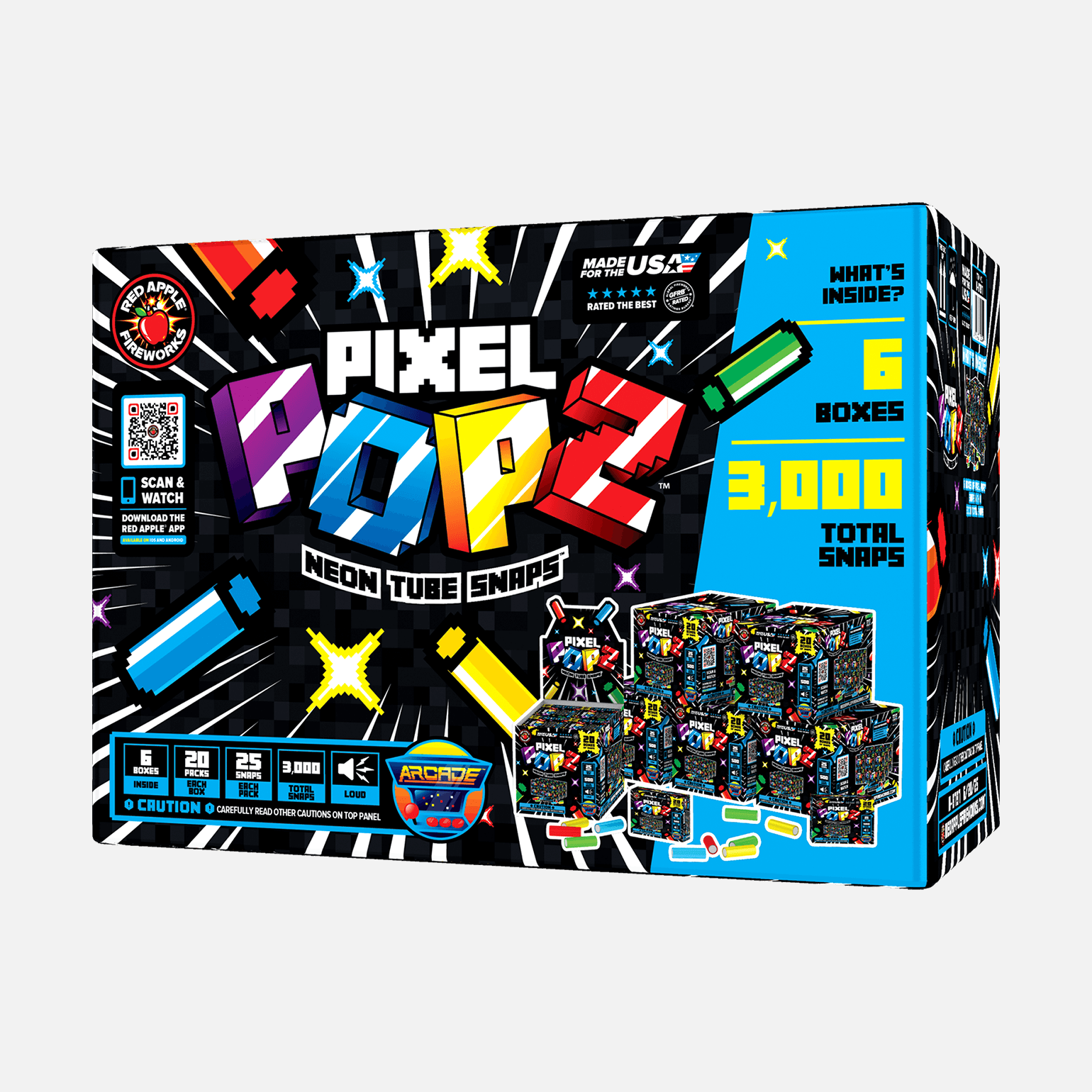 Pixel Popz™ Neon Tube Snaps Snaps