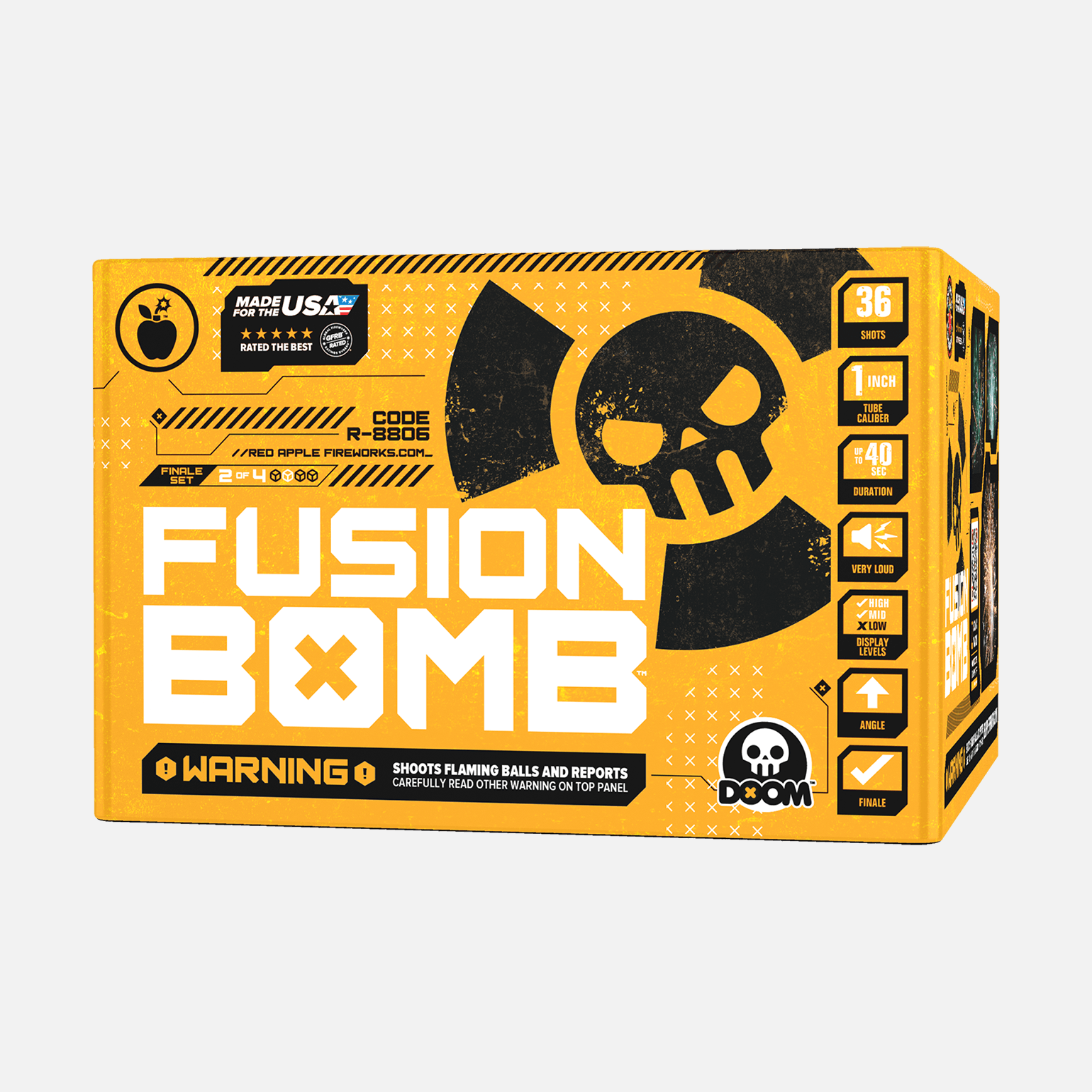 Bomb Box™ 144 Shots XL® Aerial Finale Set® XL® Finale Sets® (Up to 2000 Grams)