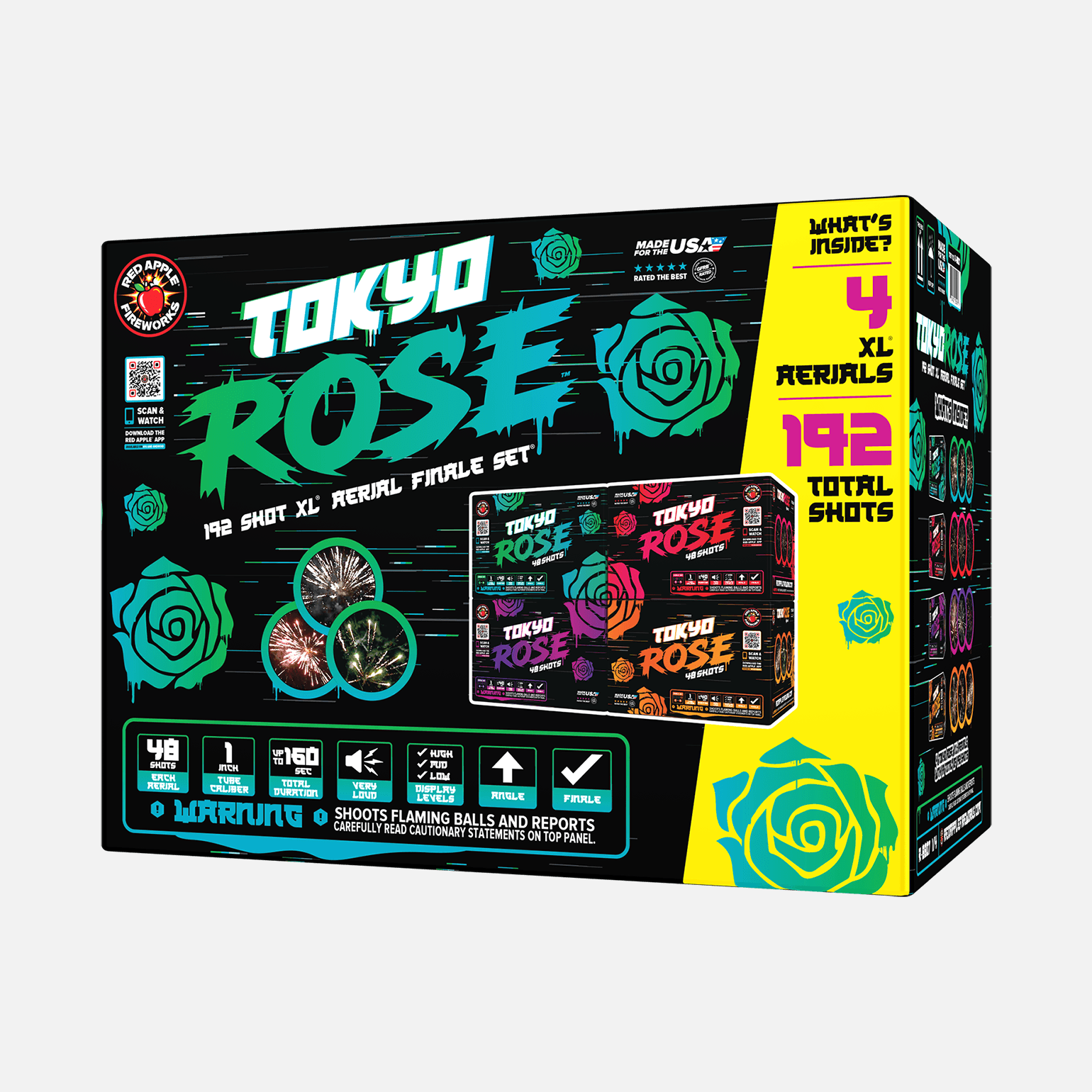 Tokyo Rose™ 192 Shots XL® Aerial Finale Set® XL® Finale Sets® (Up to 2000 Grams)