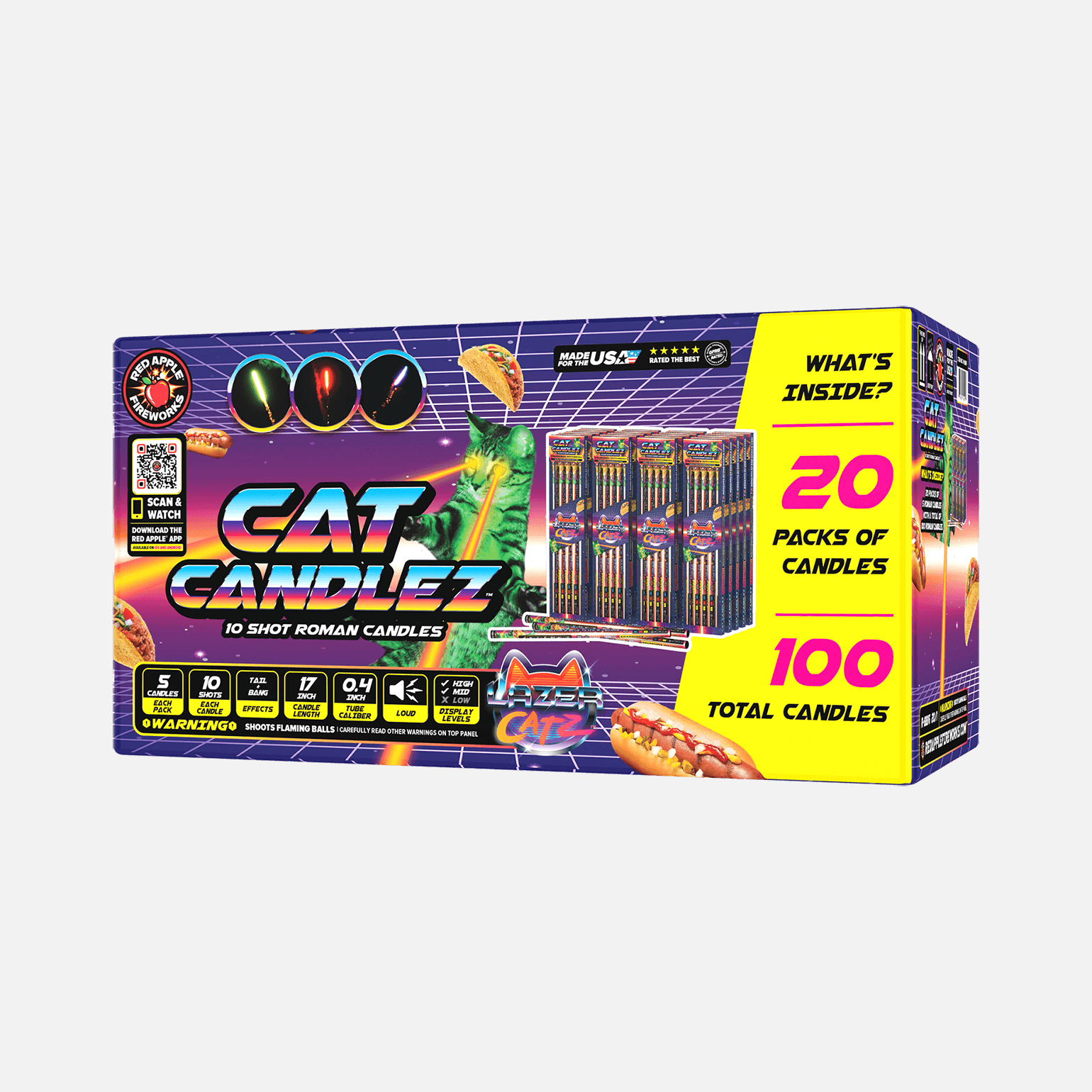 Cat Candlez™ 10 Shots Roman Candles Standard Roman Candles