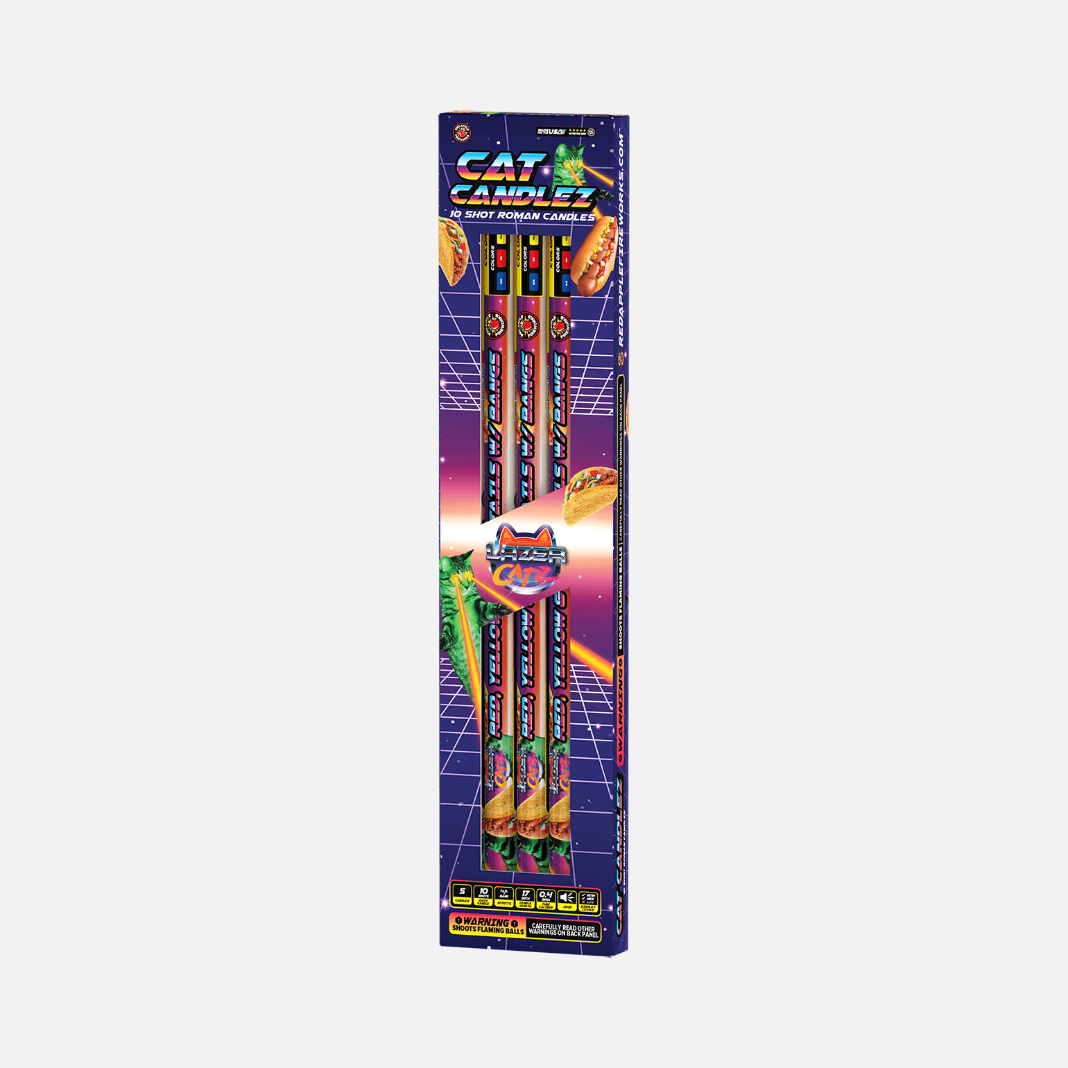 Cat Candlez™ 10 Shots Roman Candles Standard Roman Candles