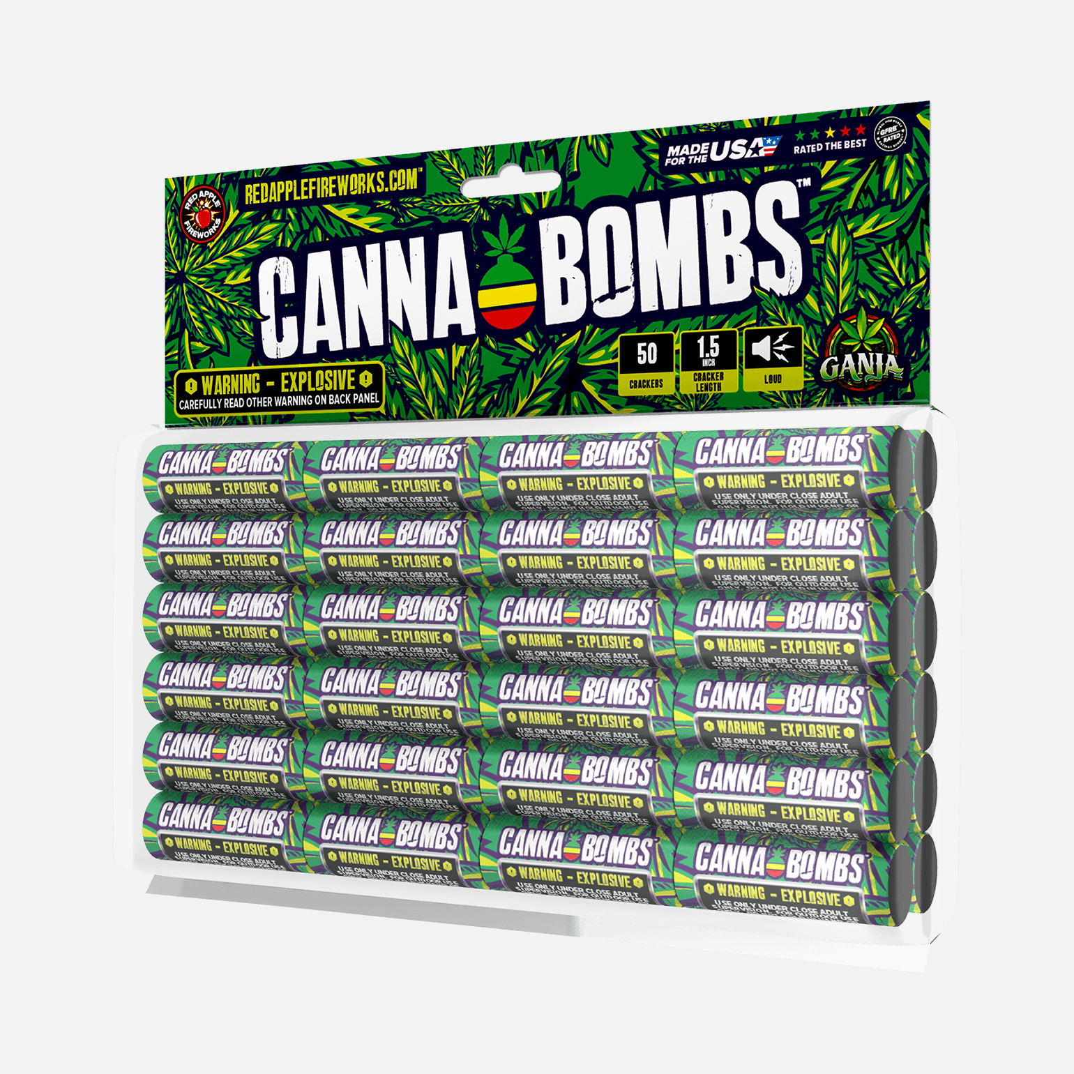 Canna-Bombs™ 50 Shot M-1000 Cracker Bag Style Single-Fuse Firecrackers