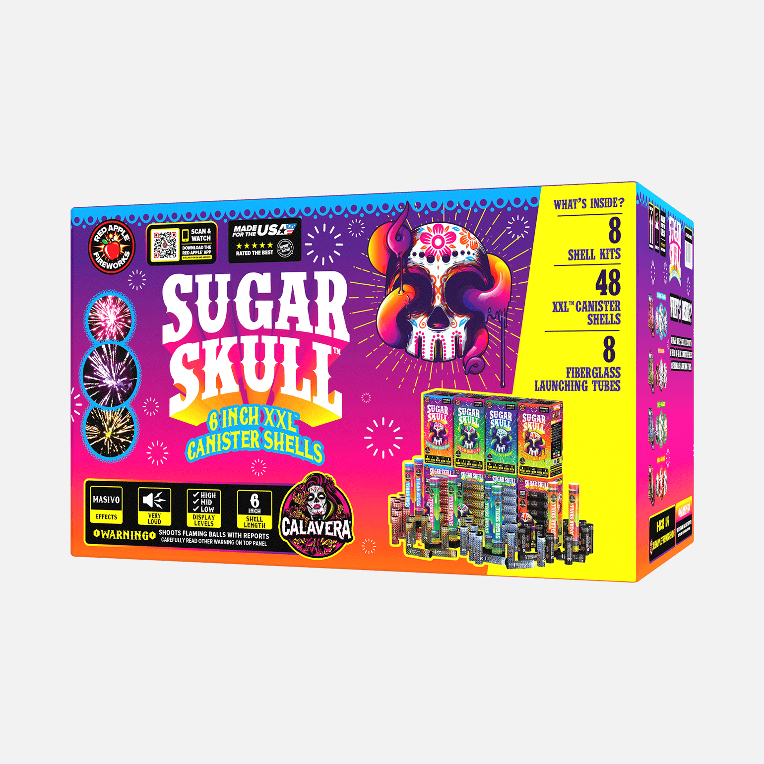 Sugar Skulls® 6 Shot 6 Inch XXL™ Canister Shells Canister Shell Kits